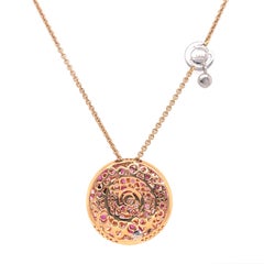 Ugo Cala Diamond, Ruby, Sapphire 18k Necklace