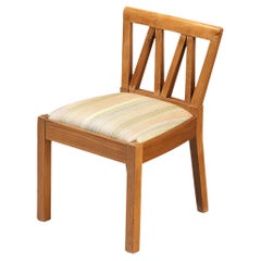 Ugo Cara Chair with Geometrical Back in Cherry Wood