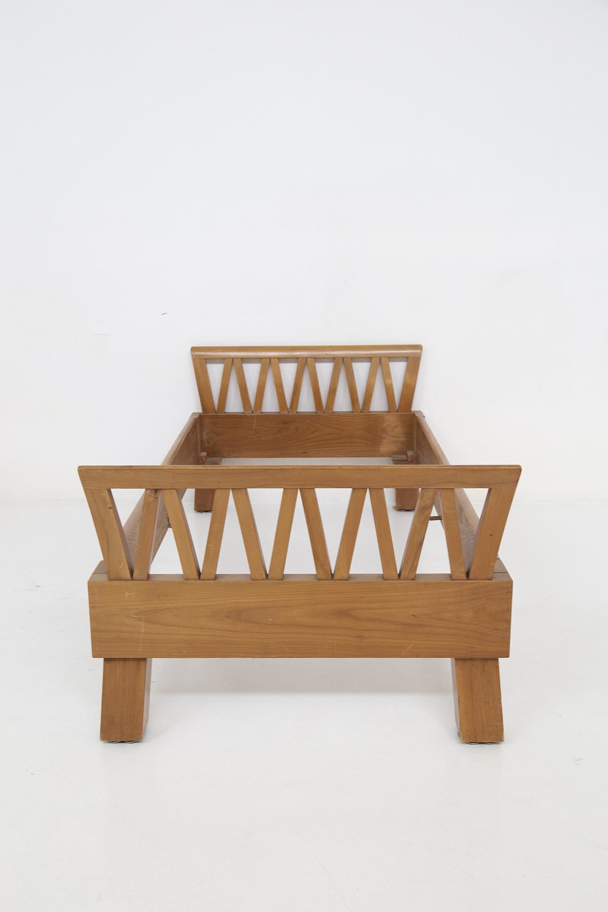 Mid-20th Century Ugo Carrà Mid-Century Single Bed and Chair For Sale