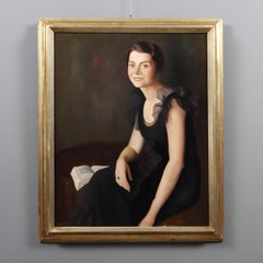 Portrait of a Lady Oil on canvas. Signed in lower left hand corner. Contemporary.