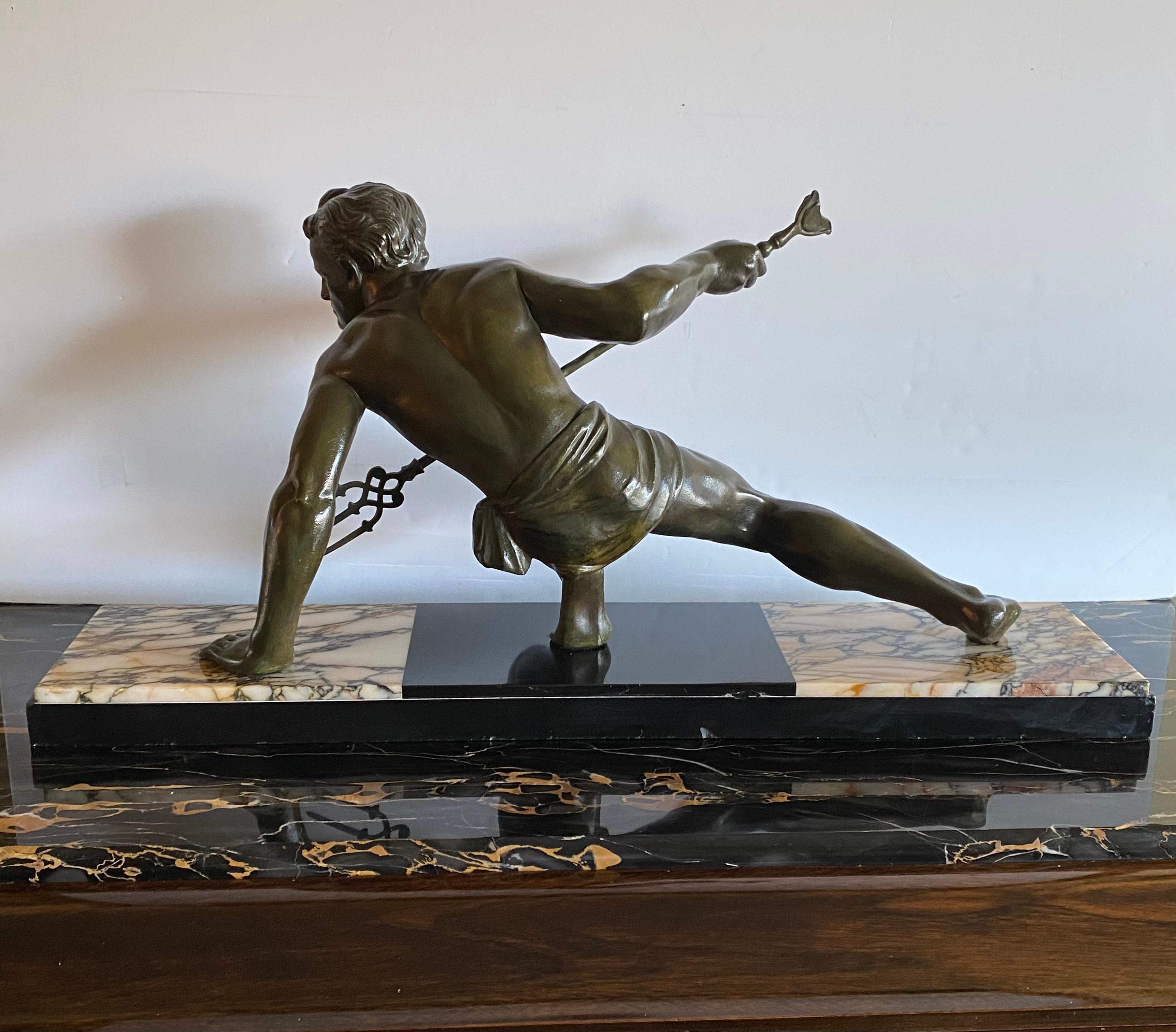 The Fisherman - Sculpture by Ugo Cipriani