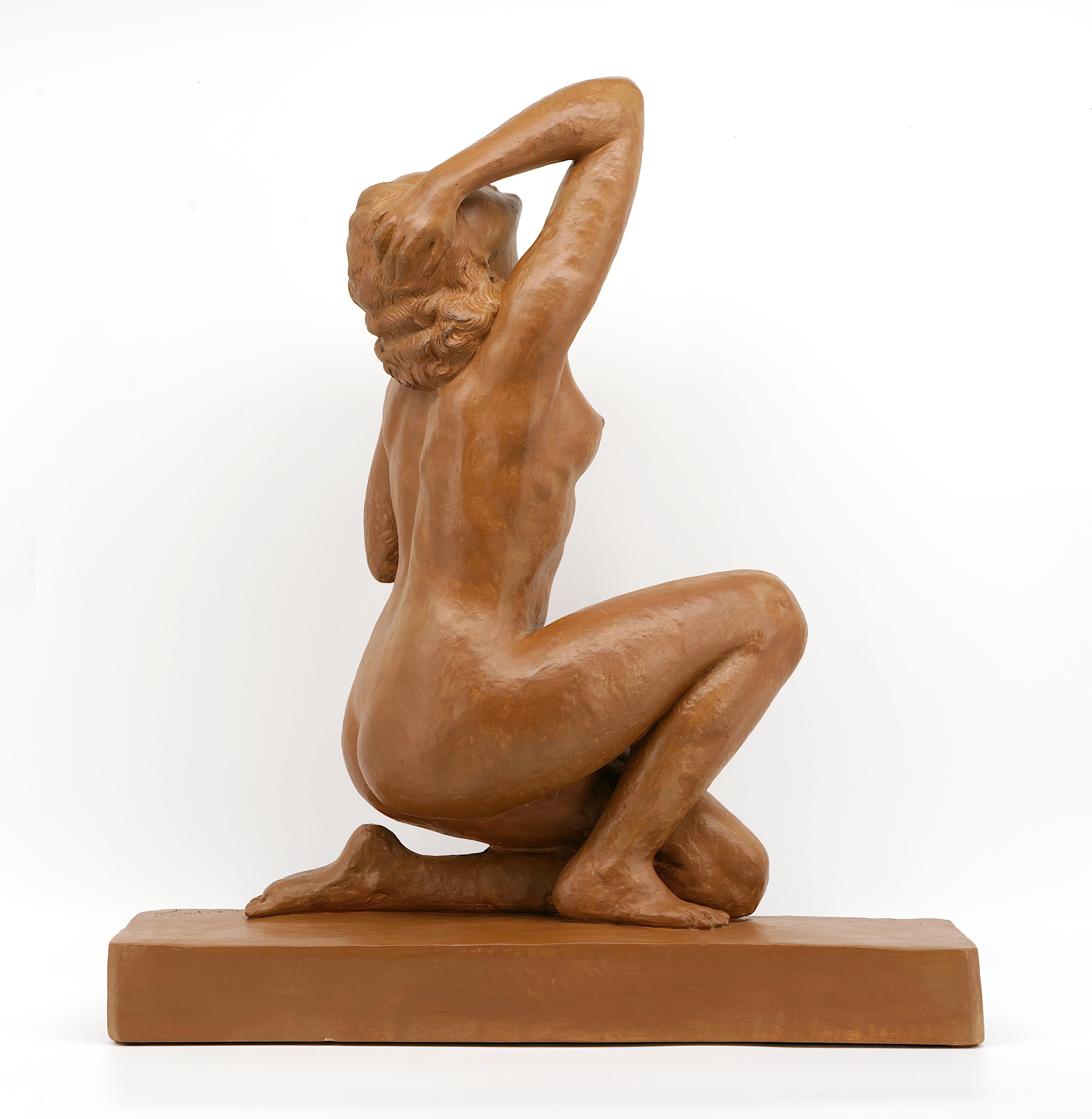 Ugo Cipriani Terracotta Naked Woman, 1920 For Sale 5