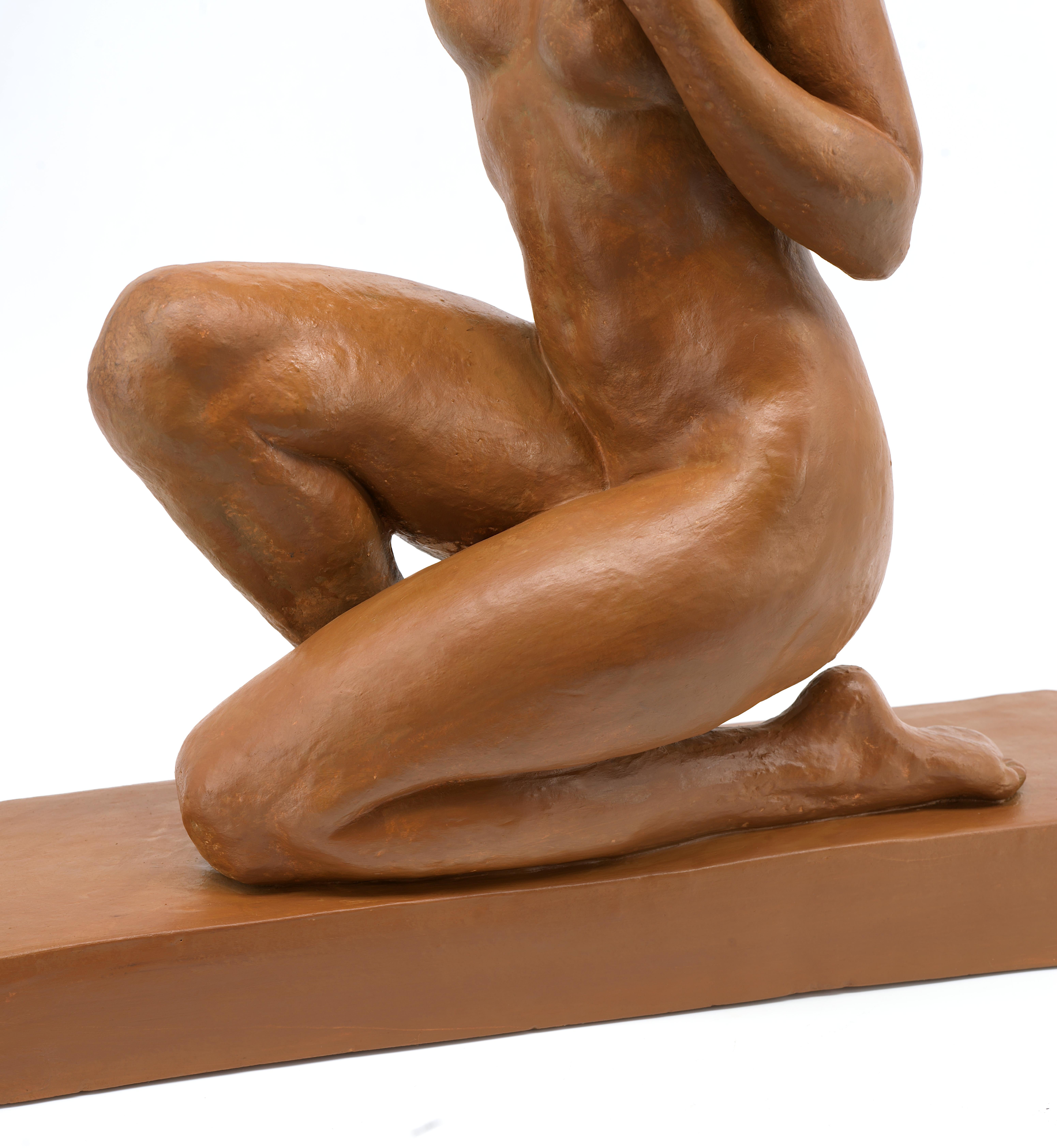 Ugo Cipriani Terracotta Naked Woman, 1920 For Sale 9