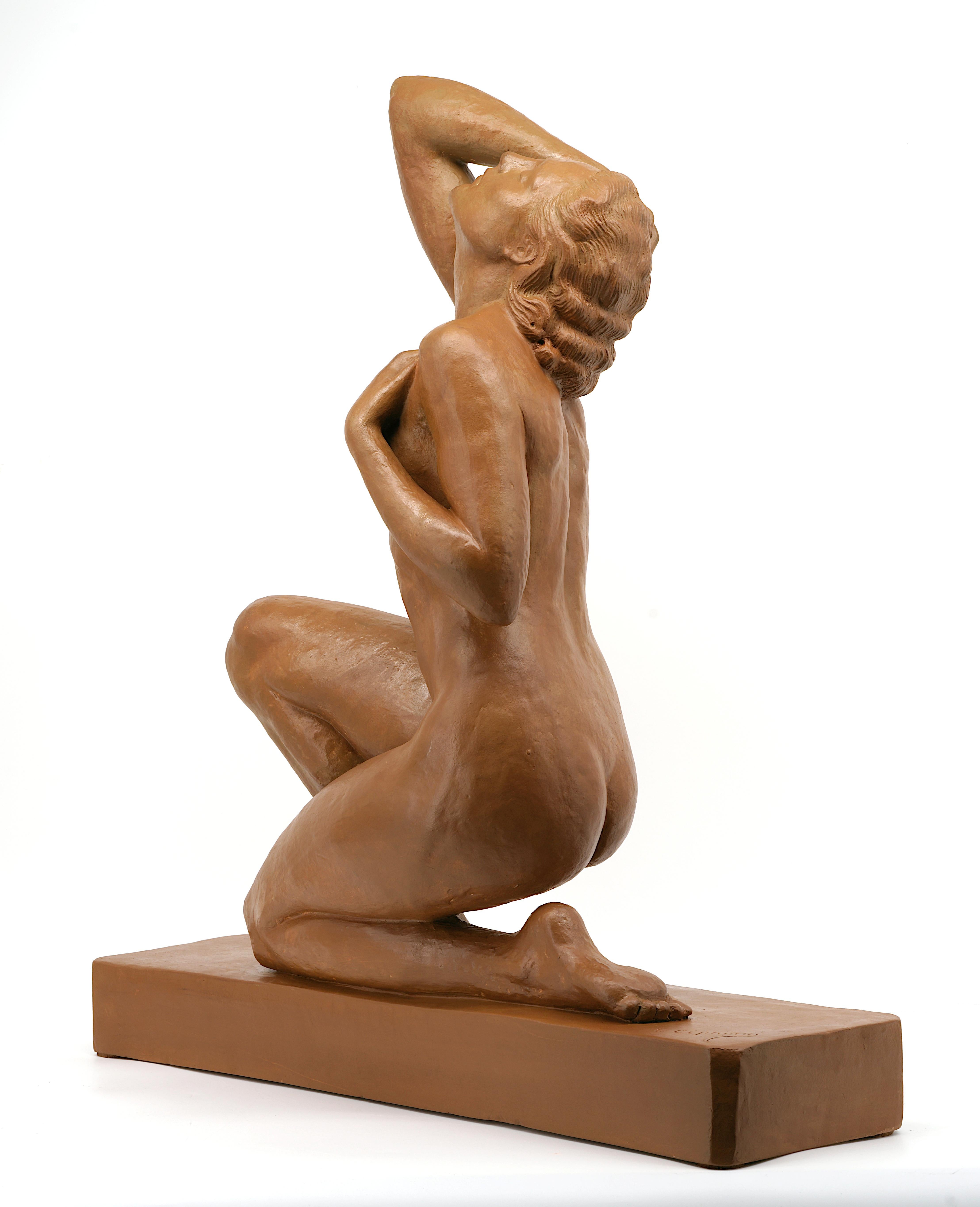 Ugo Cipriani Terracotta Naked Woman, 1920 For Sale 3