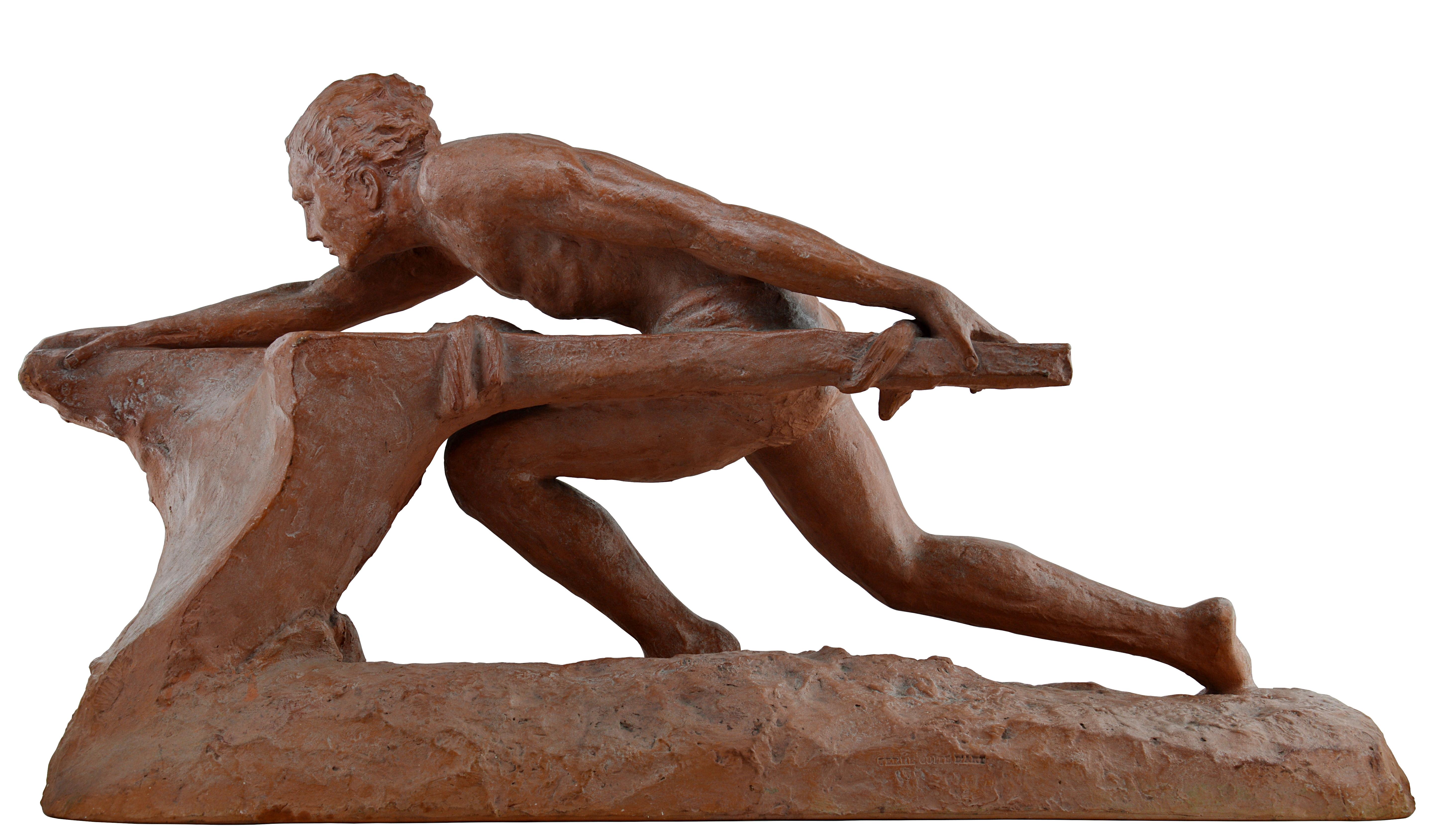 Inizio XX secolo Ugo Cipriani The Rudder, Terracotta, 1920 in vendita