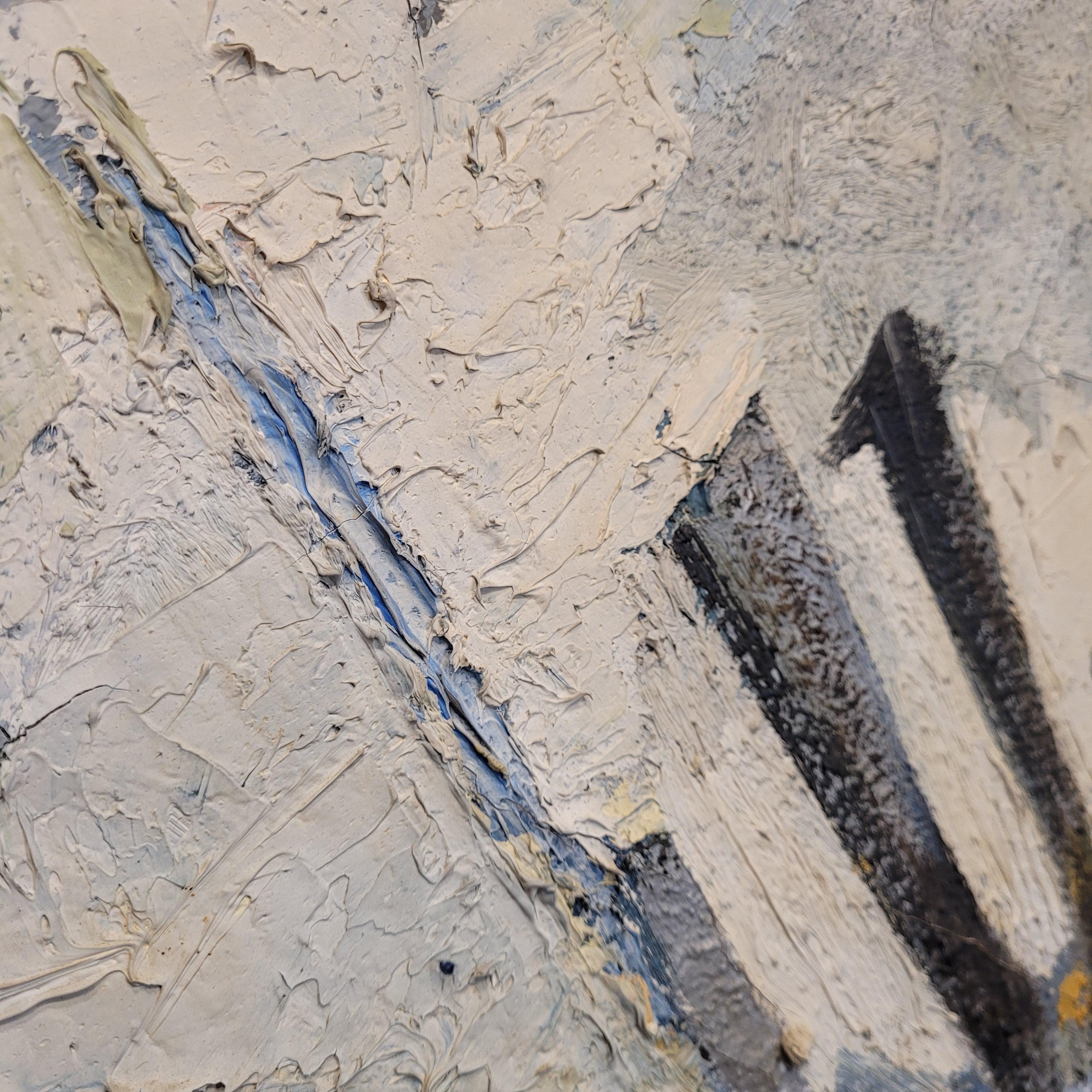 Swiss painting Blue “The Battle of Salamine” Hugo Cleis, abstraction For Sale 12