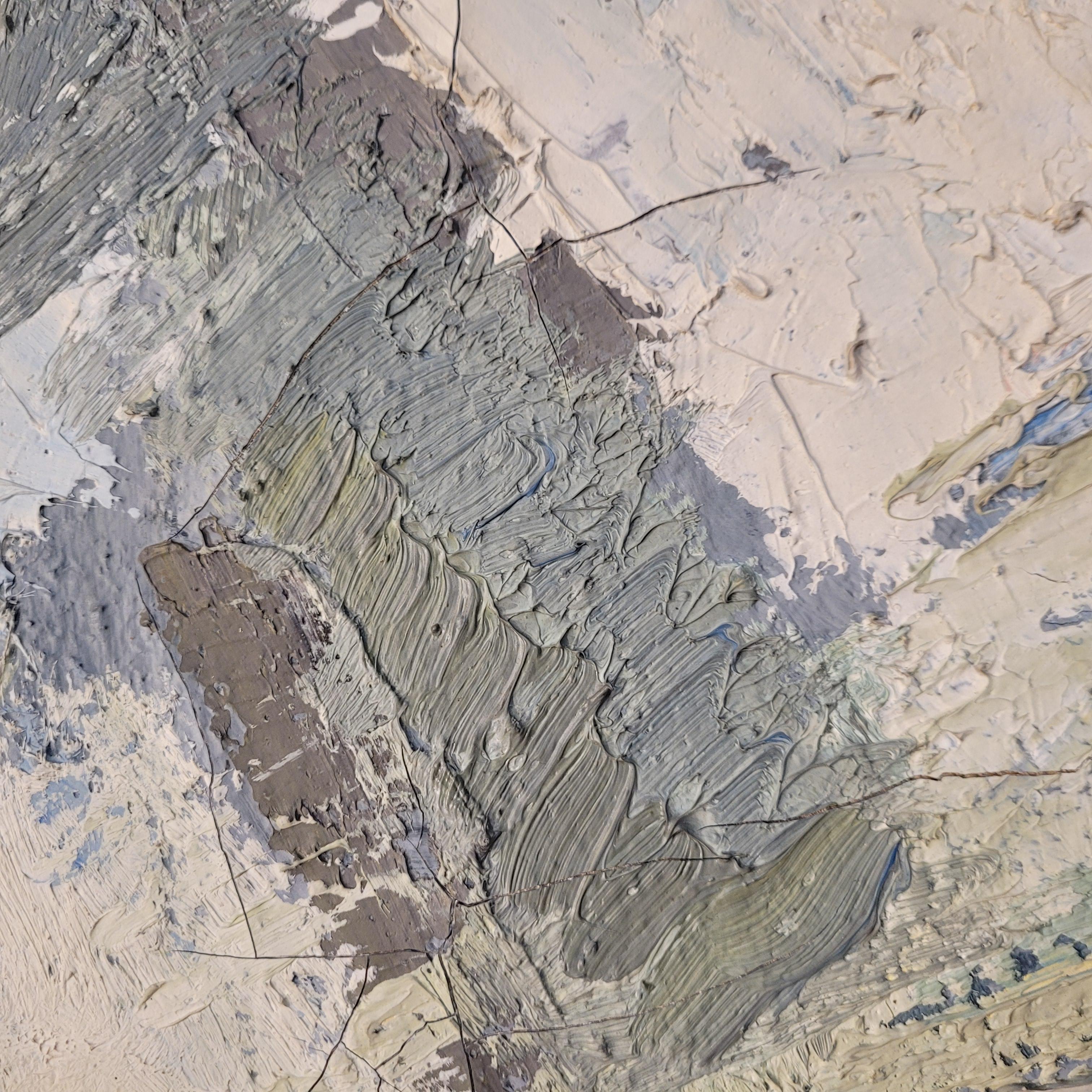 Swiss painting Blue “The Battle of Salamine” Hugo Cleis, abstraction For Sale 13