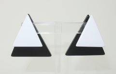 Ugo Correani Black & White Clip On Earrings, C.1980