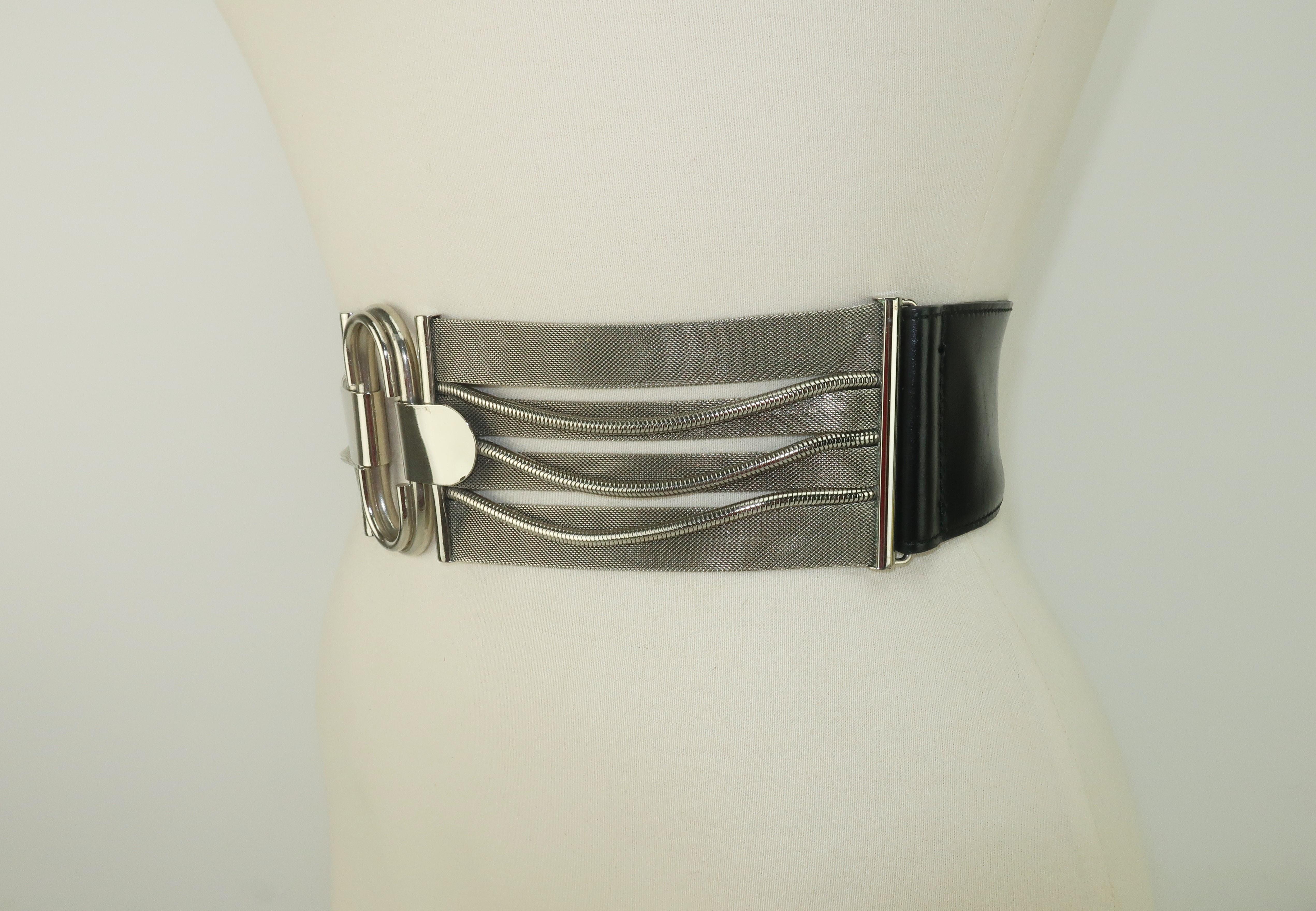 silver corset belt
