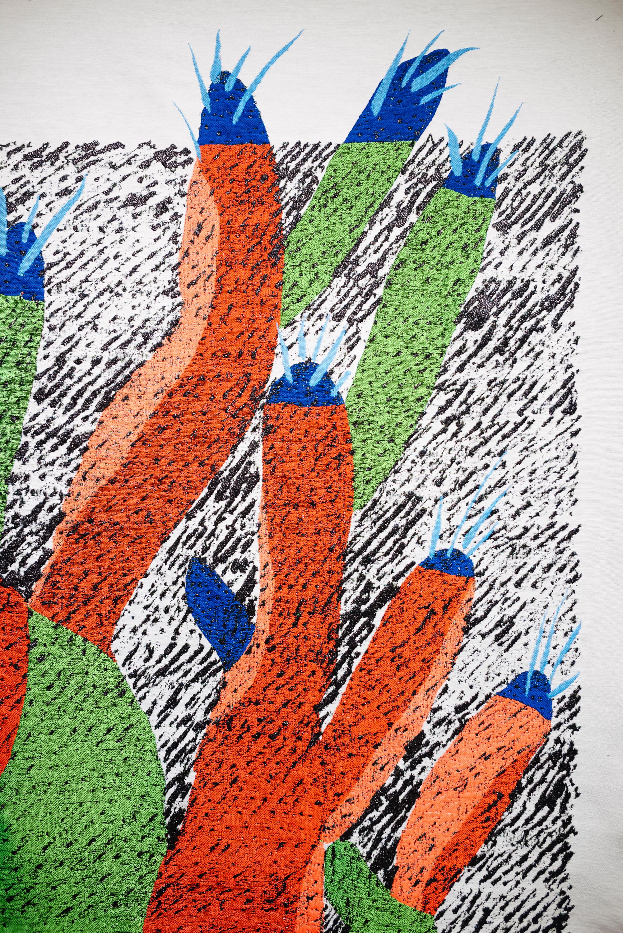 Ugo La Pietra Artificial Nature #2 Wandteppich aus recycelten Fasern (Italienisch) im Angebot