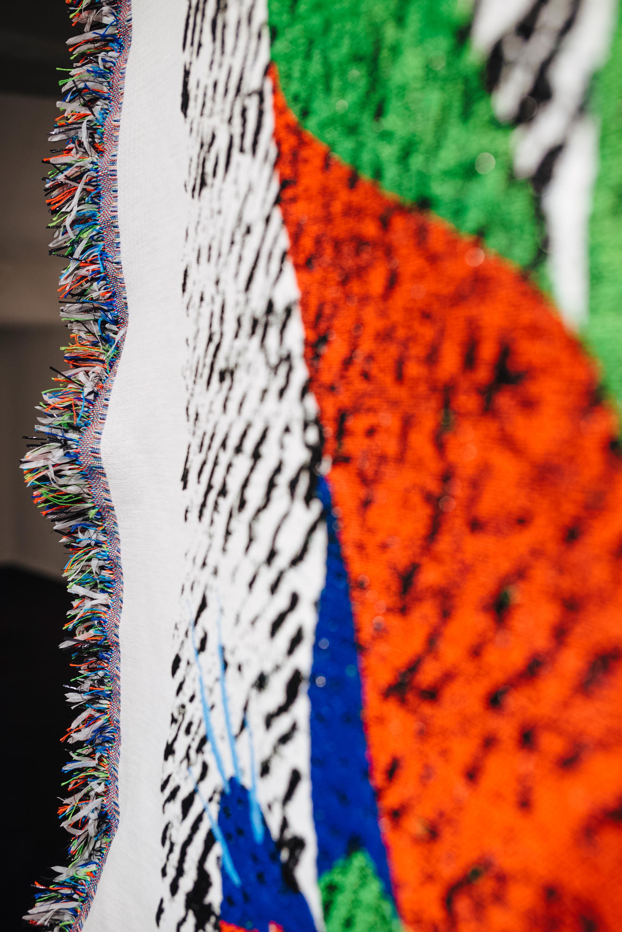 Contemporary Ugo La Pietra Artificial Nature #2 Recycled Fibers Tapestry For Sale