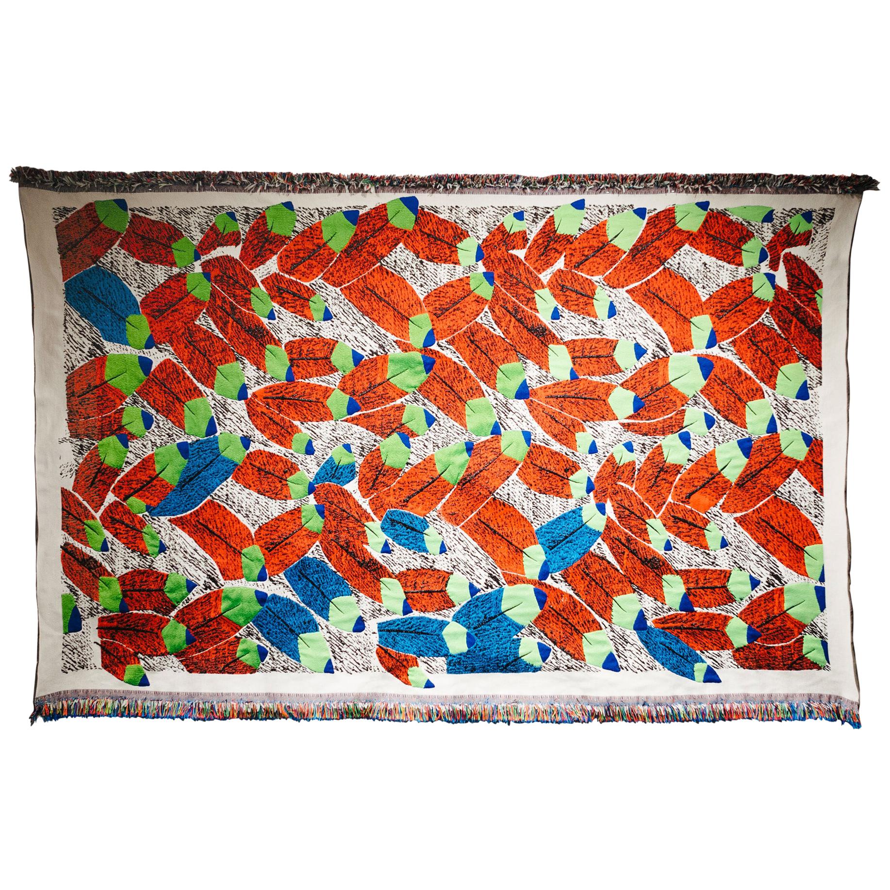 Ugo La Pietra Artificial Nature #6 Recycled Fibers Tapestry For Sale