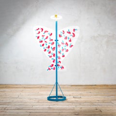 Ugo La Pietra Floor Lamp, Iron & Plexiglass, Italy