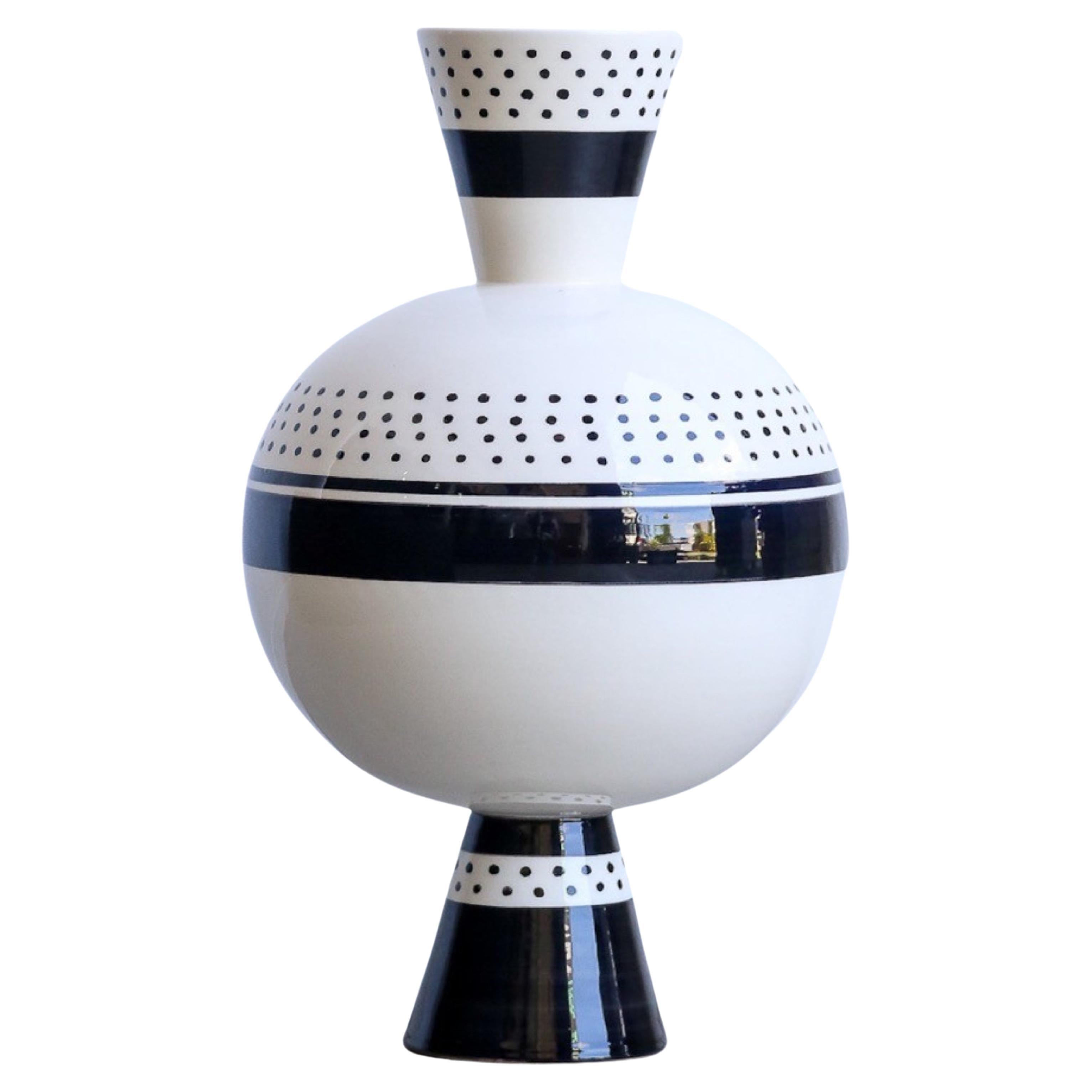 Ugo La Pietra for Rometti Aryballos Vase Ceramic For Sale