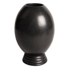 ""Force intérieure"" Vase étrusque Bucchero en céramique noire fait à la main #14
