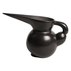 "Inner Strength" Handmade Black Ceramic Bucchero Tuscan Etruscan Vase #15