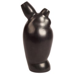 "Inner Strength" Handmade Black Ceramic Bucchero Tuscan Etruscan Vase #4