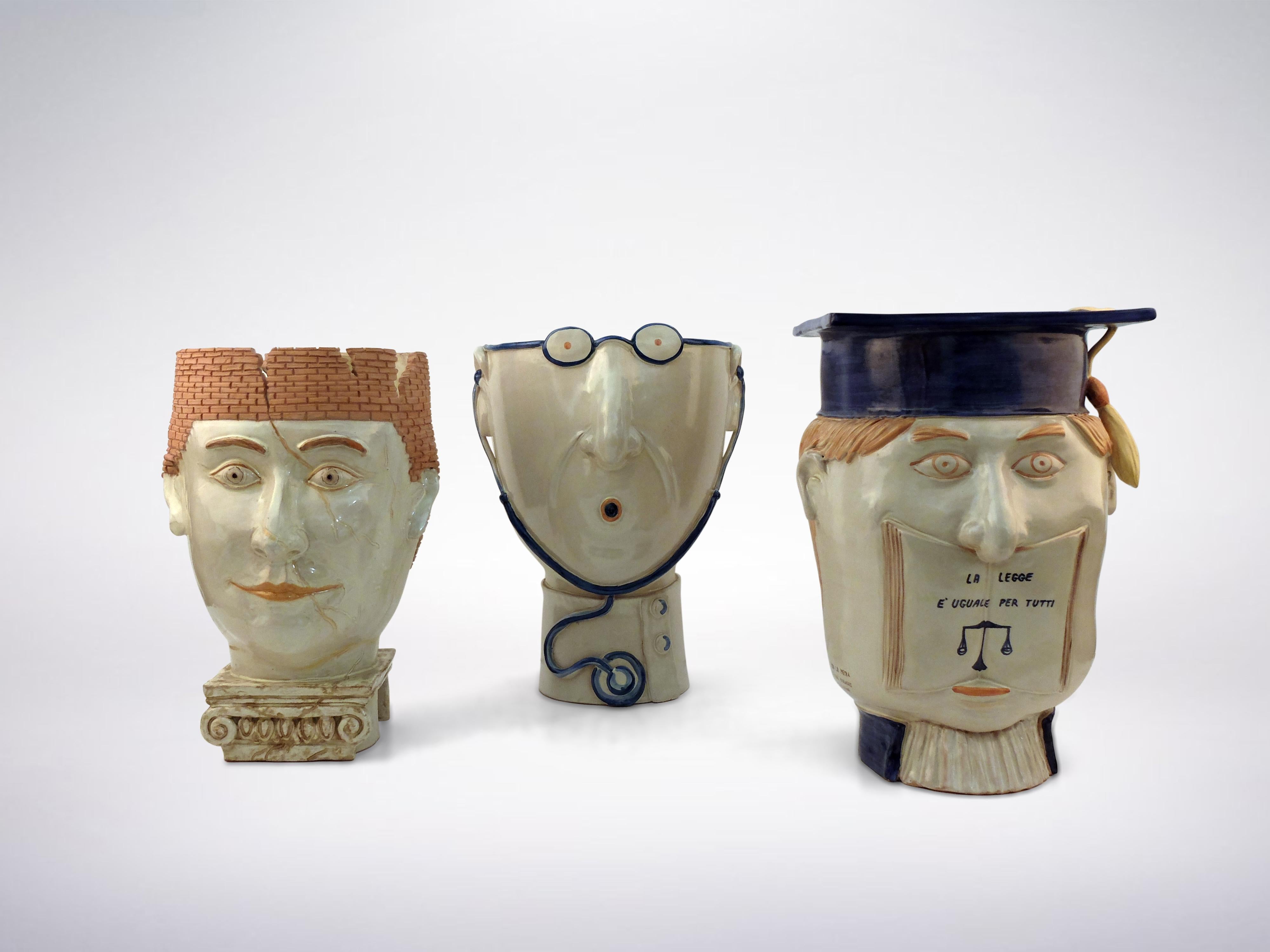 Ugo La Pietra, Vase en porcelaine « Archeologo », 2013 Excellent état - En vente à Milan, IT