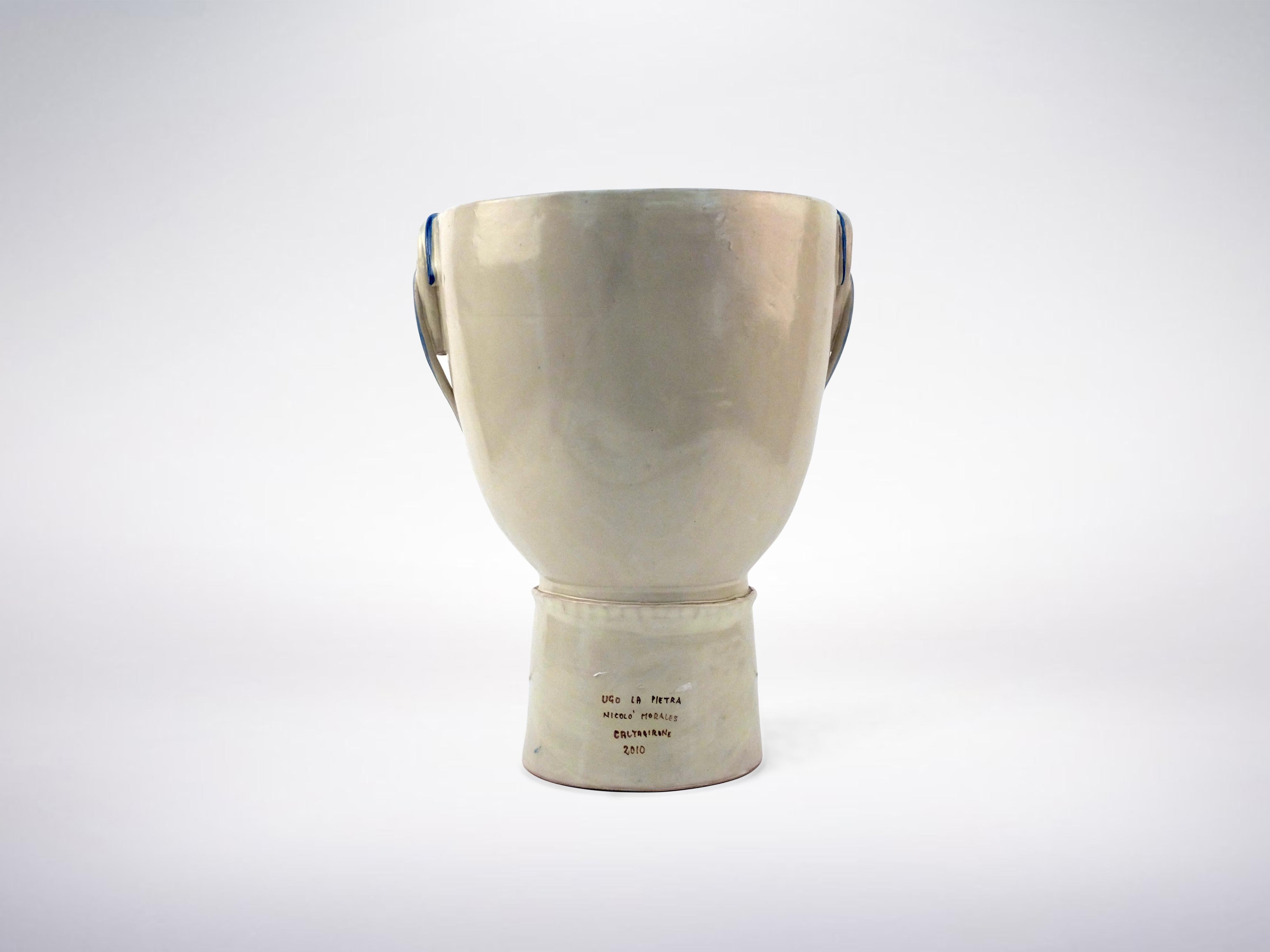 italien Ugo La Pietra, Vase en porcelaine « Medico », 2010 en vente