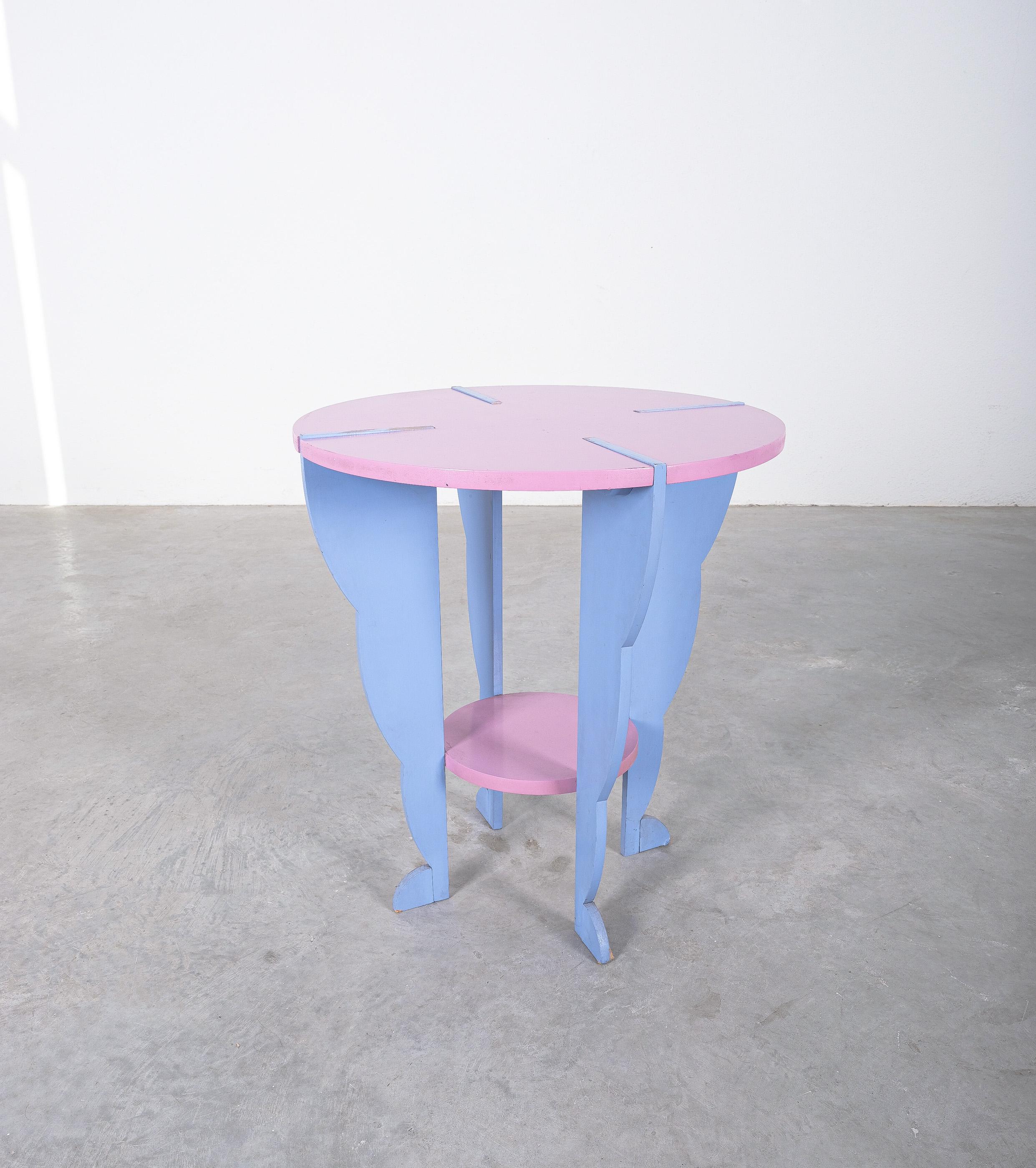 Ugo La Pietra Side Table Flessuosa Series Busnelli Italy, Post Modern 1985 For Sale 1