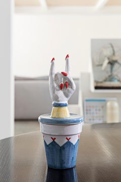 Contemporary Ceramic Vasetto Scaramantico Superstitious Little Jar