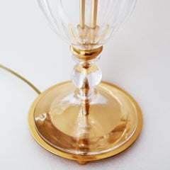 Ugo Poggi Firenze Handcrafted Crystal Table Lamp Fiesole