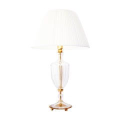 Ugo Poggi Firenze Handcrafted Crystal Table Lamp Fiesole