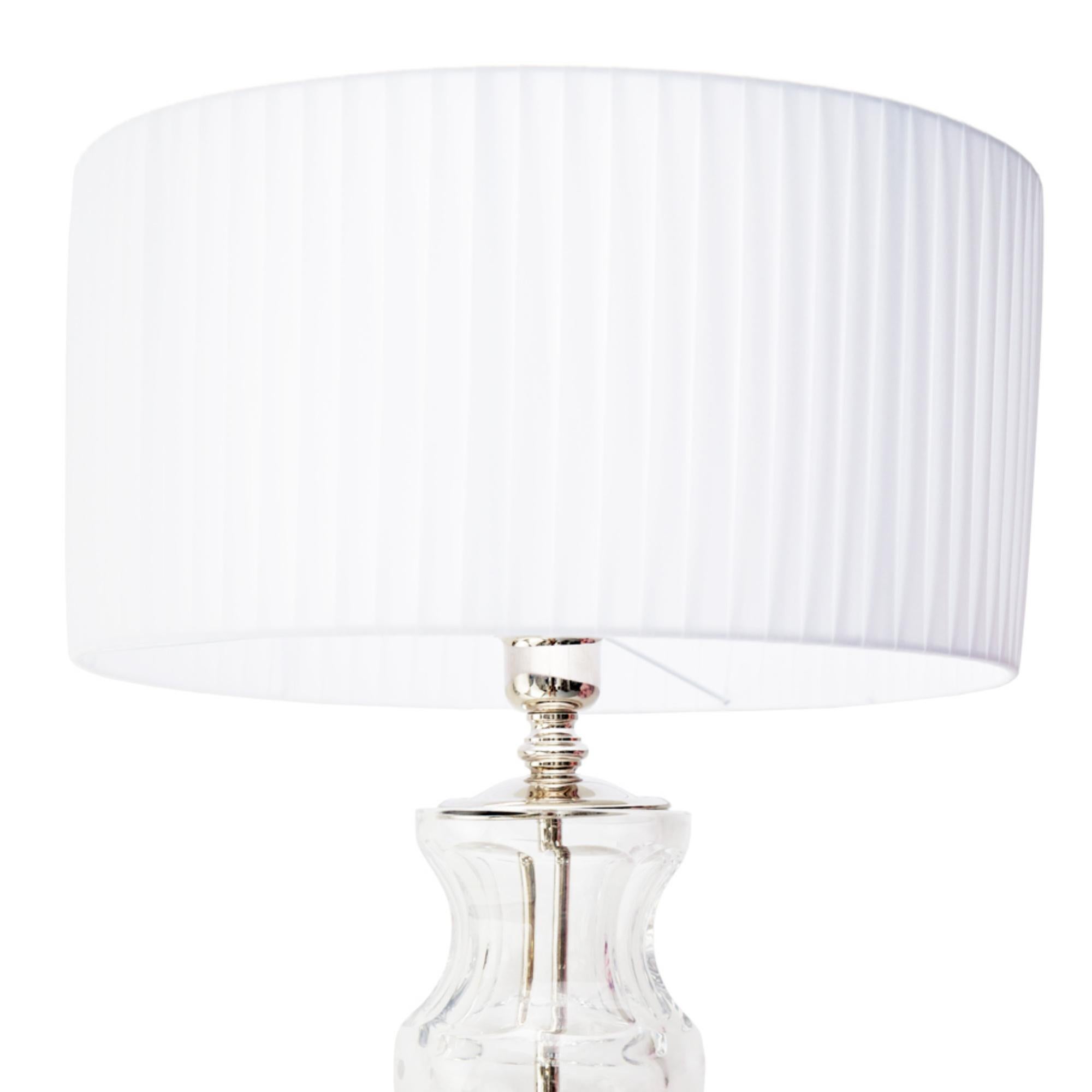 Other Ugo Poggi Firenze Handcrafted Crystal Table Lamp Olmo For Sale