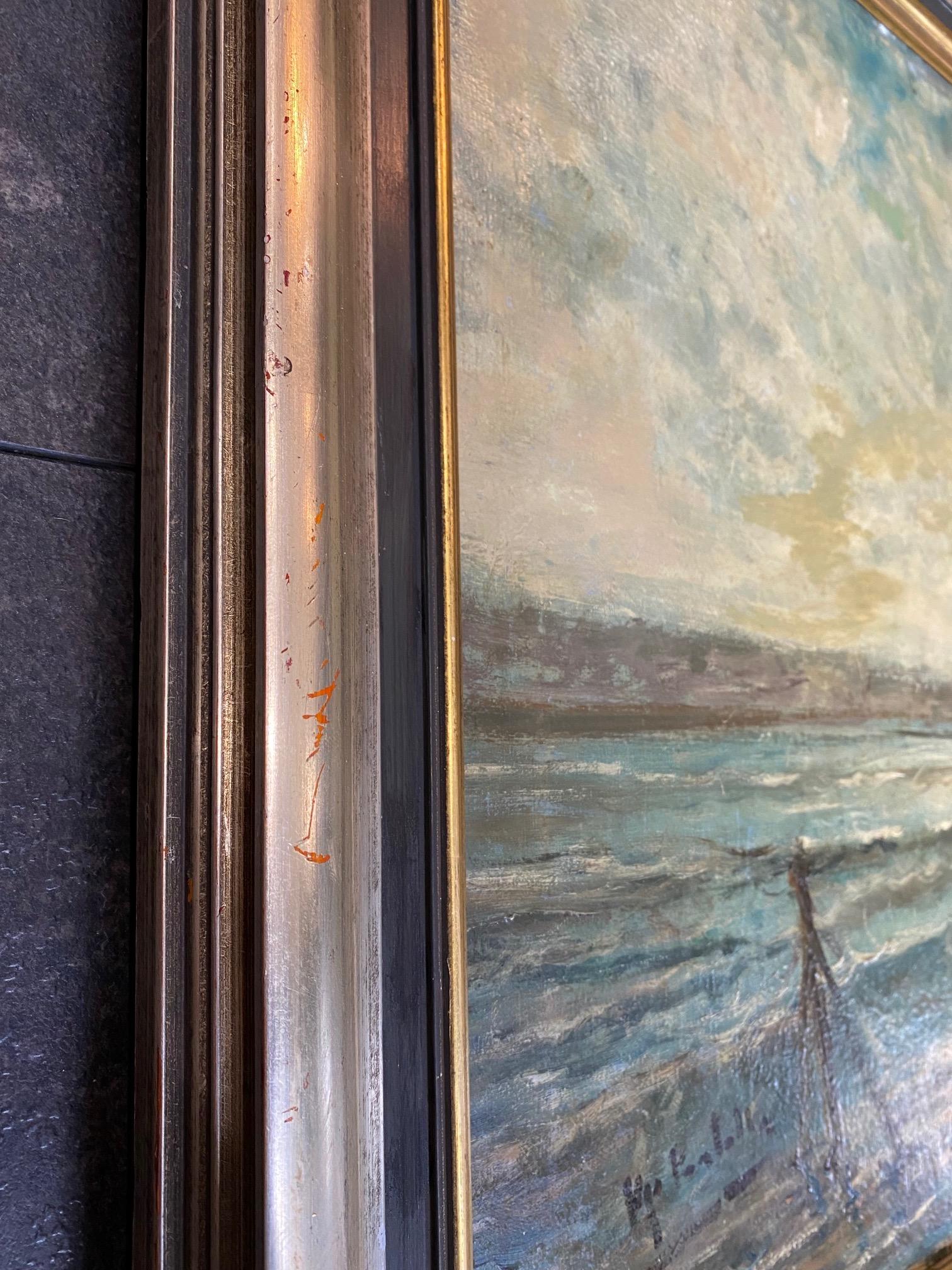 Mostra di Marine del Pittore - Brown Landscape Painting by Ugo Pratella