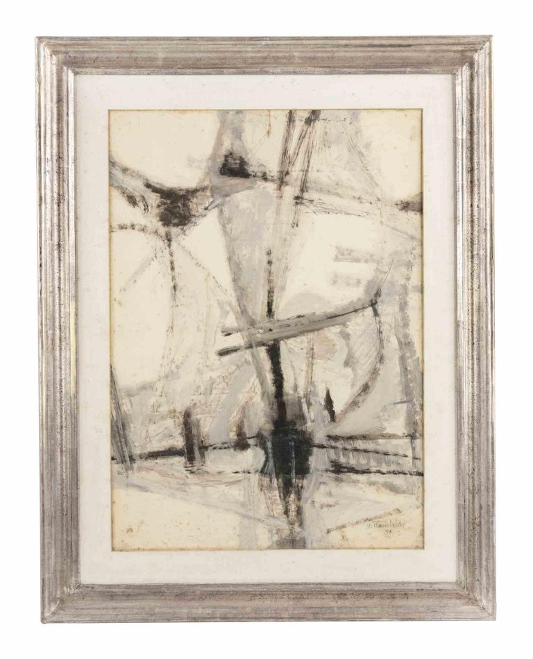 Ugo Rambaldi Abstract Oil Painting by Ugo Rambaldi Mid20th