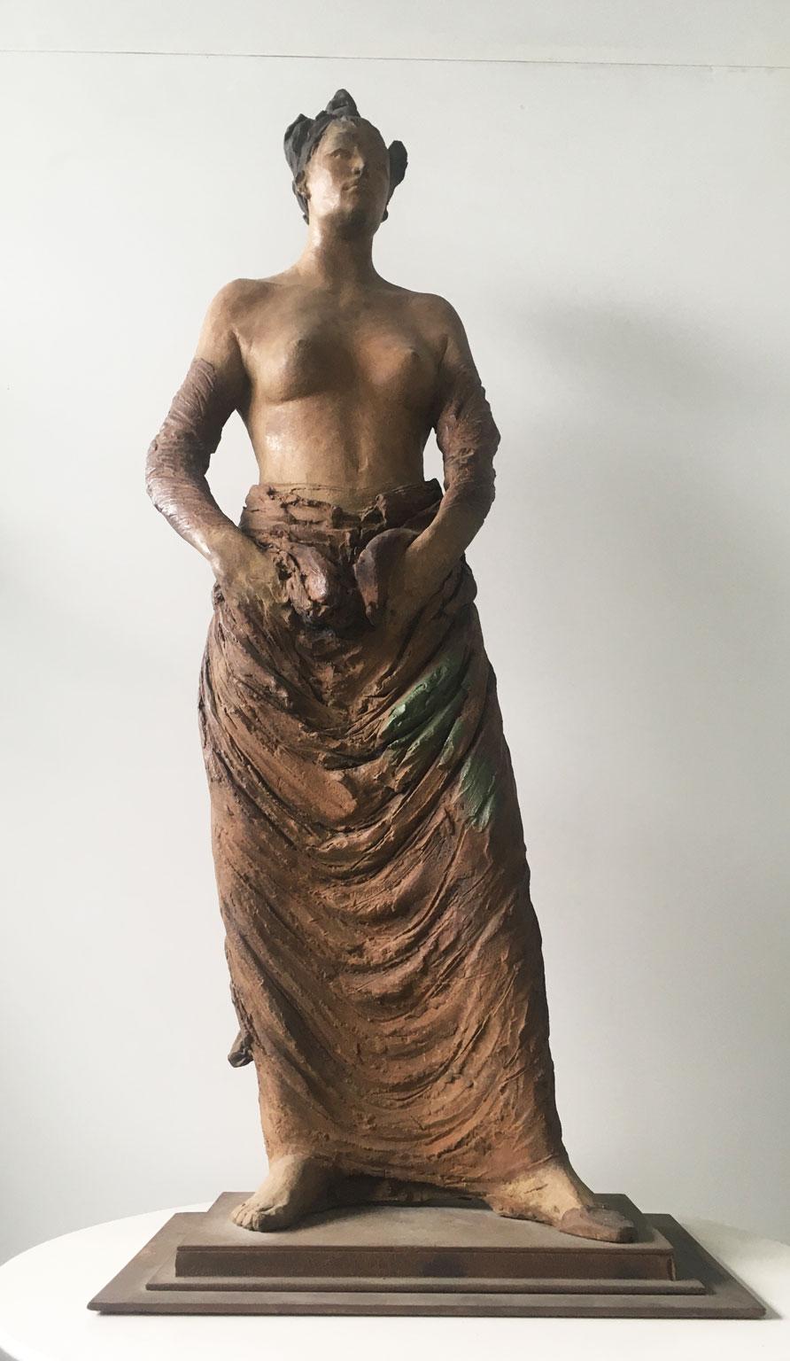 This is an intense bronze sculpture created by the Italian artist Ugo Riva, in 2006. Lost wax bronze on iron basement.
The title of this artwork is 