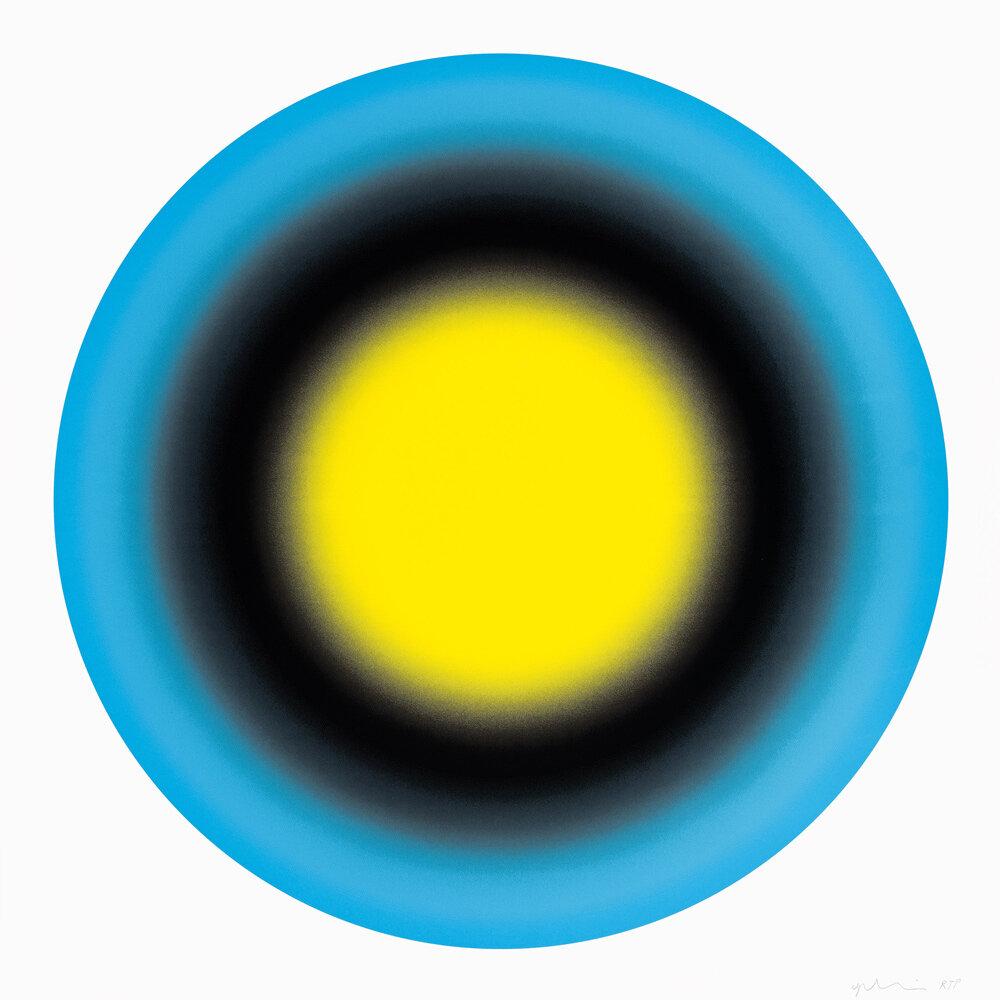 Ugo Rondinone Abstract Print - Small Sun 1, 2019 , Silkscreen in colors 36x36 inches, edition of 30