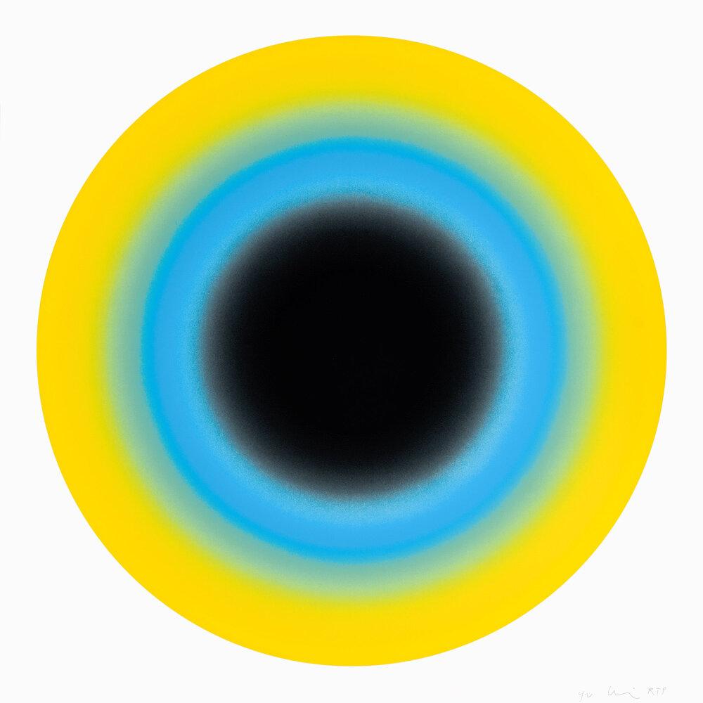Ugo Rondinone Abstract Print - Small Sun 2, 2019 , Silkscreen in colors 36x36 inches, edition of 30