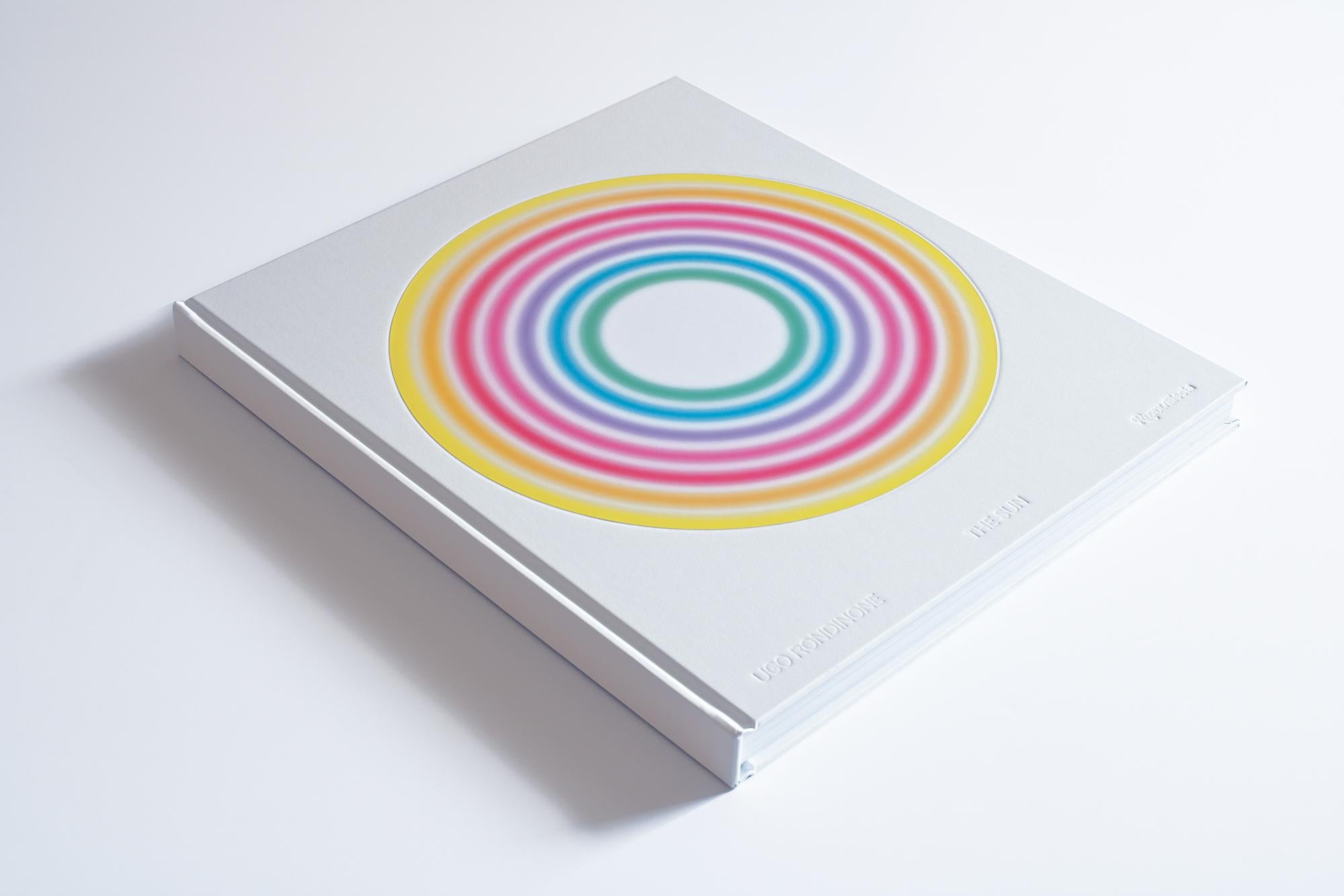 The Sun, 2022, Pop Turquoise Yellow Pink Circular print with Artist's book - Contemporary Print by Ugo Rondinone
