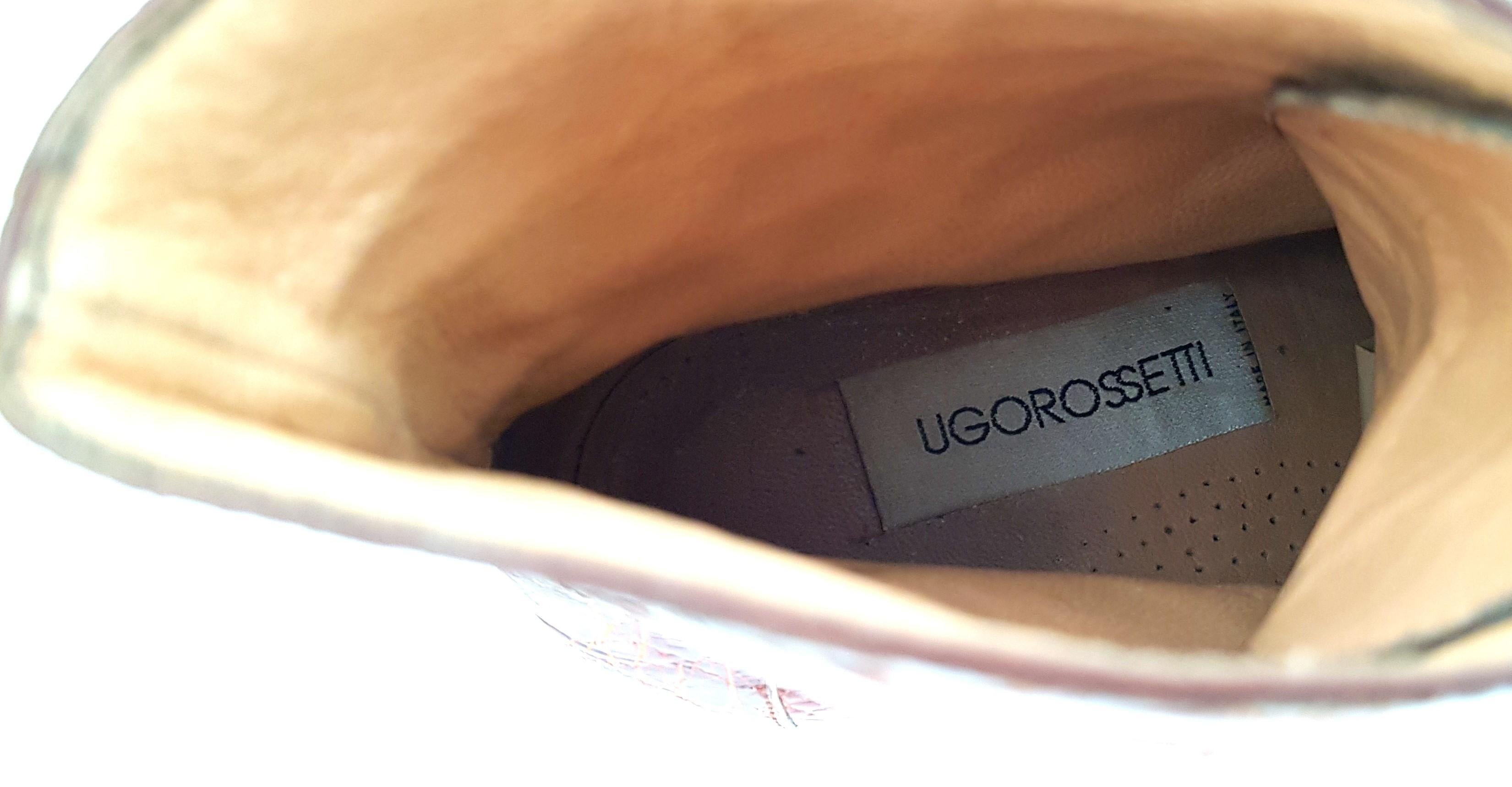 Ugo Rossetti Brown Wild Crocodile Leather Boots. NEW. Size 40 (EU) at ...