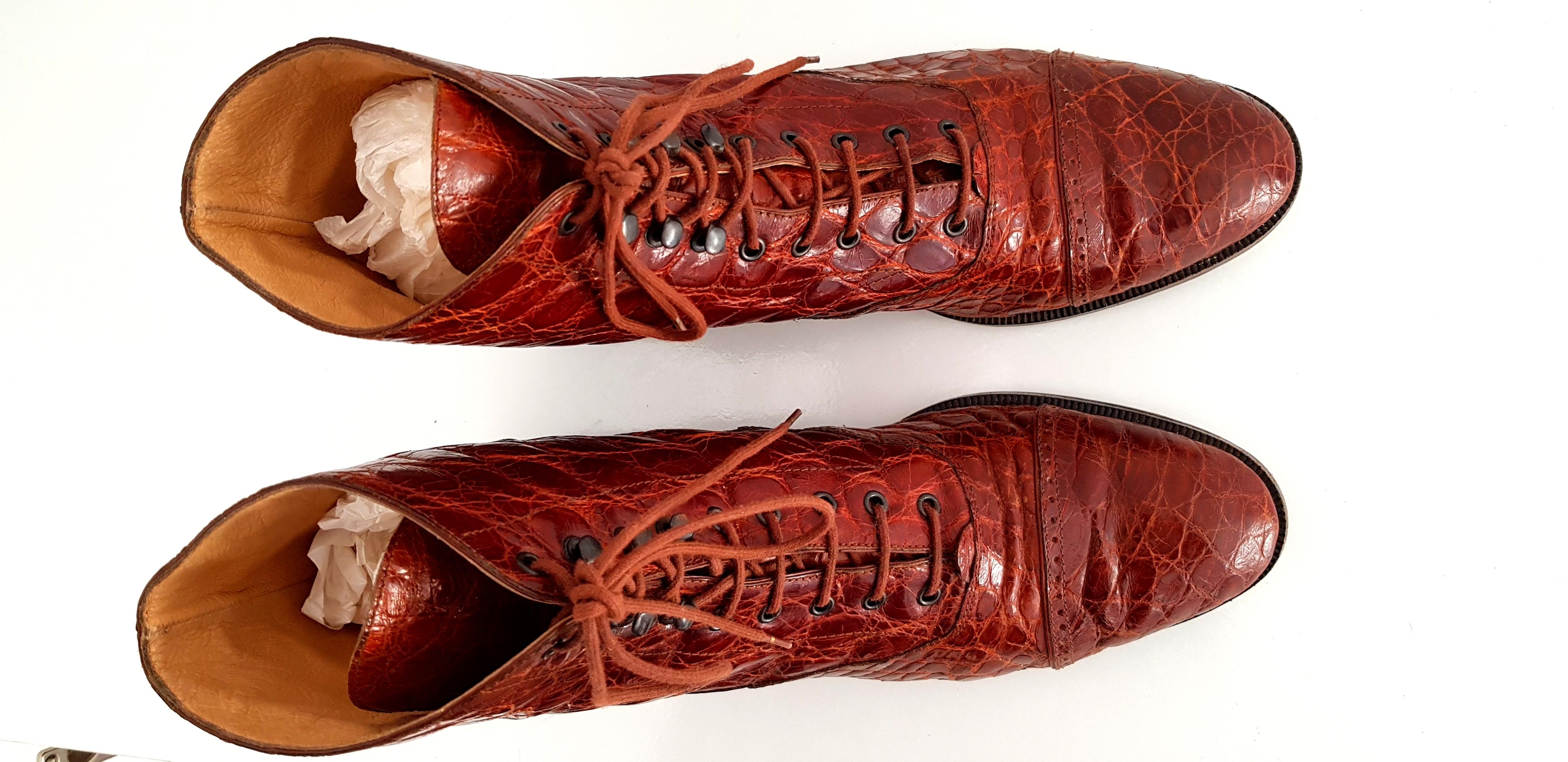 Ugo Rossetti Brown Wild Crocodile Leather Boots. NEW. Size 40 (EU) 4