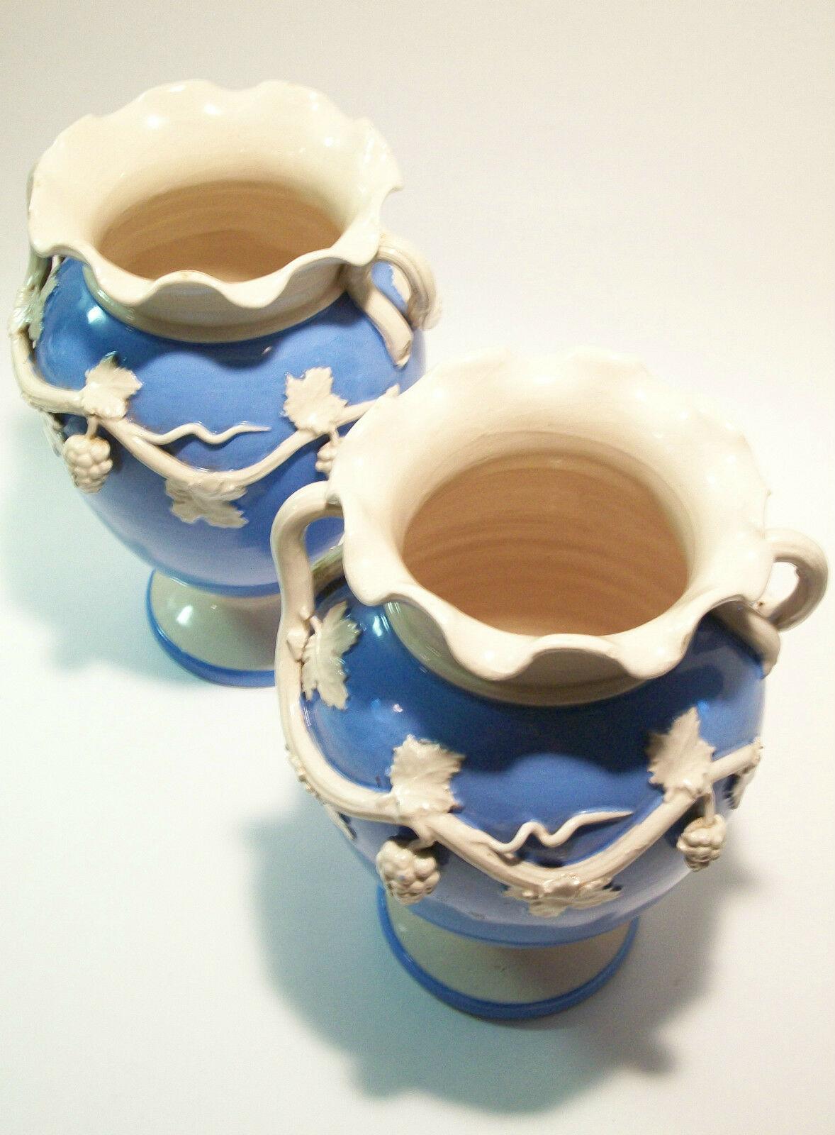 UGO ZACCAGNINI, Pr. von italienischen Studio Pottery Majolika-Vasen, Mitte des 20. Jahrhunderts im Angebot 1