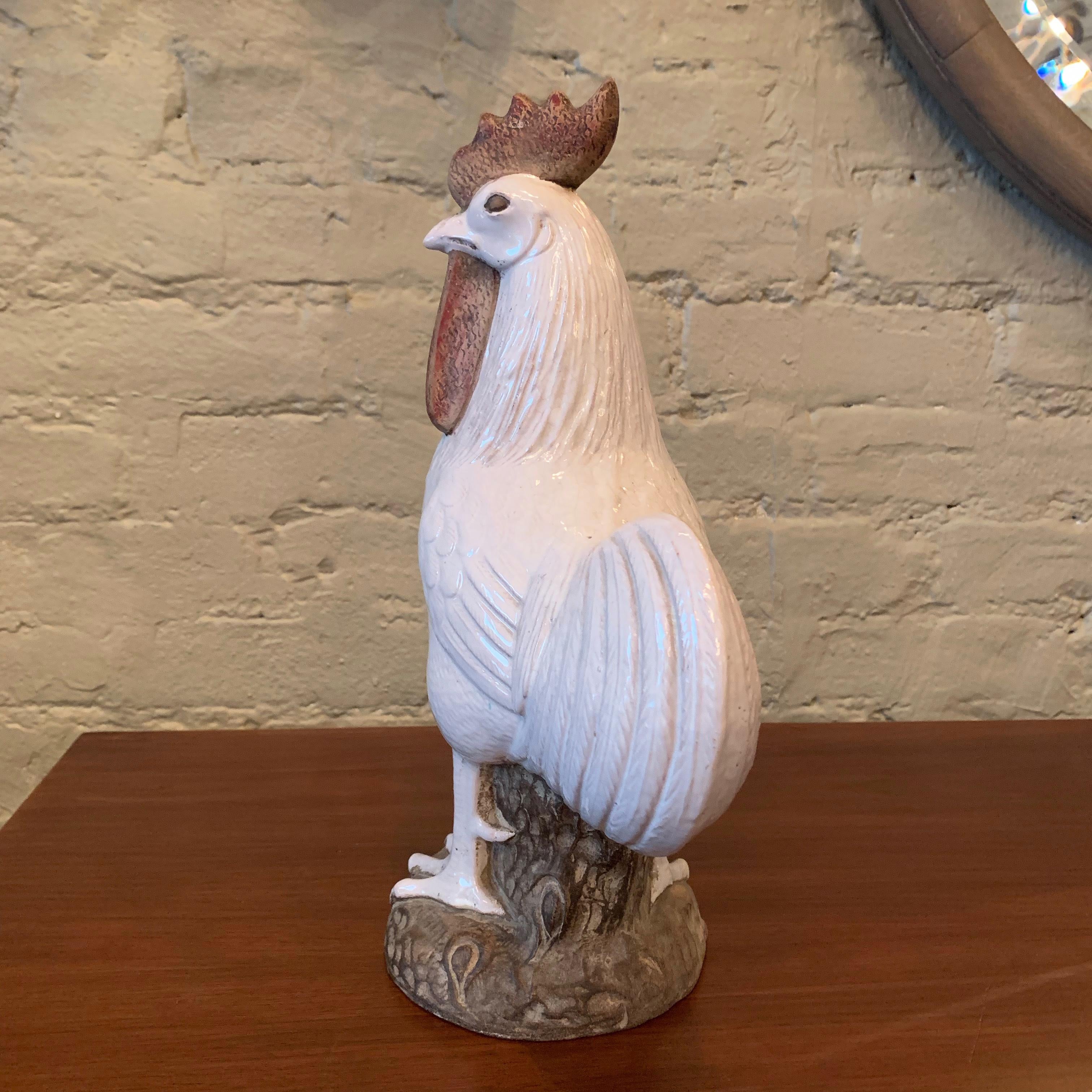 large ceramic roosters