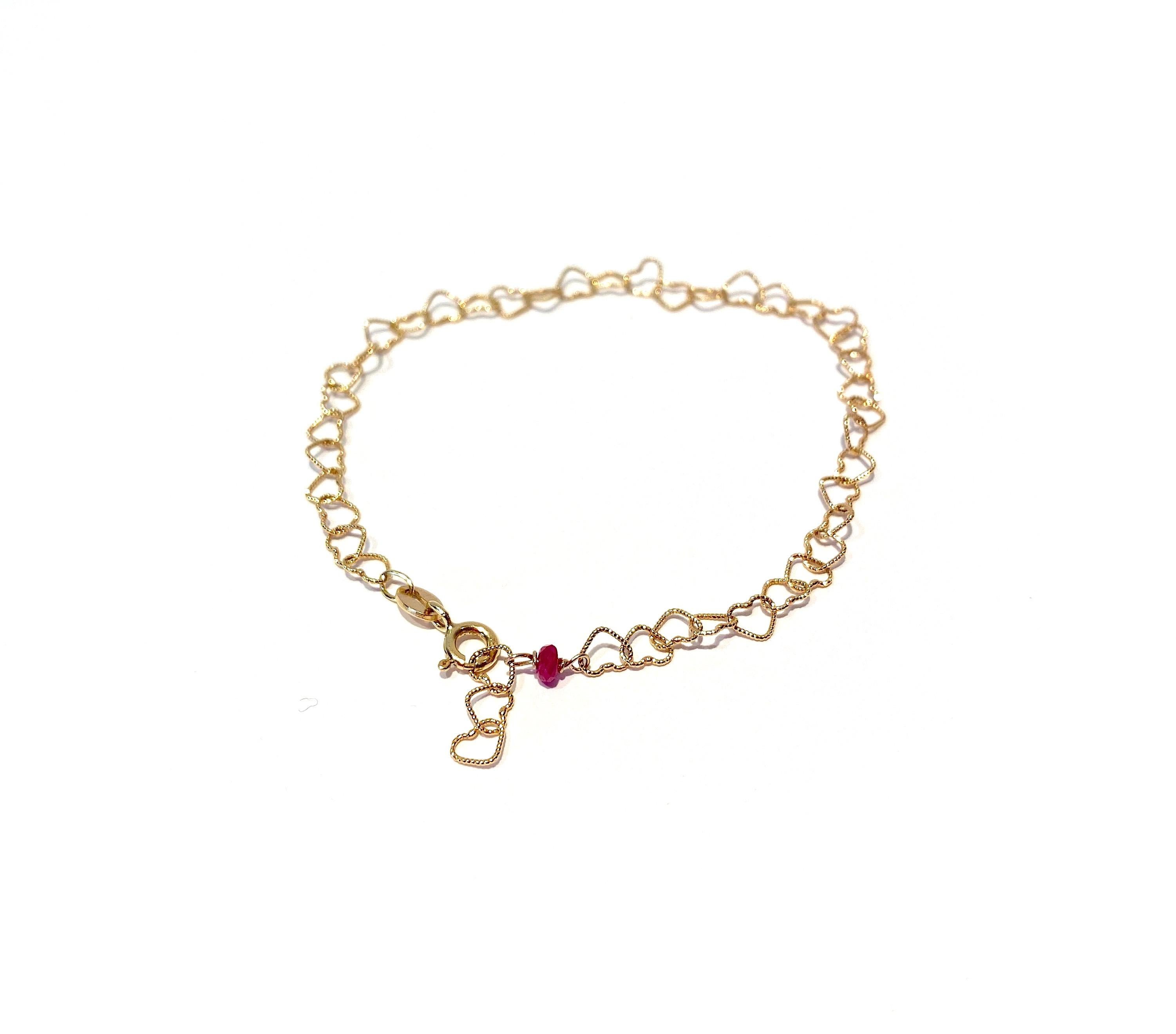 Romantic Style 18 Karat Yellow Gold 0.32 Karat Red Ruby 