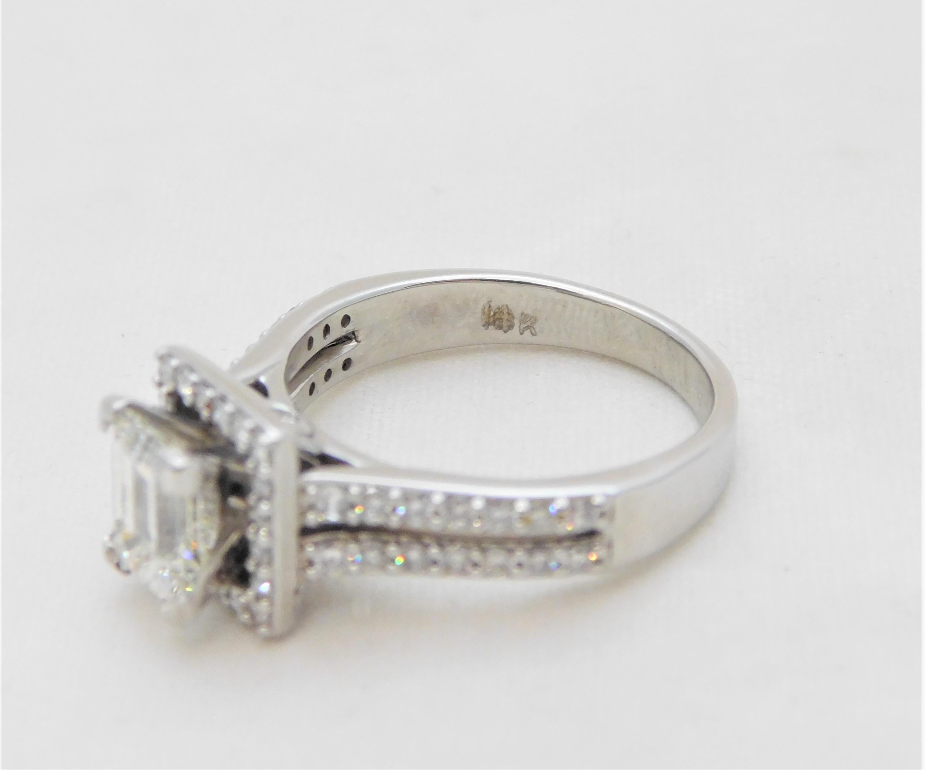 UGS Certified 2.18 Carat Emerald Cut Diamond Engagement Ring 15