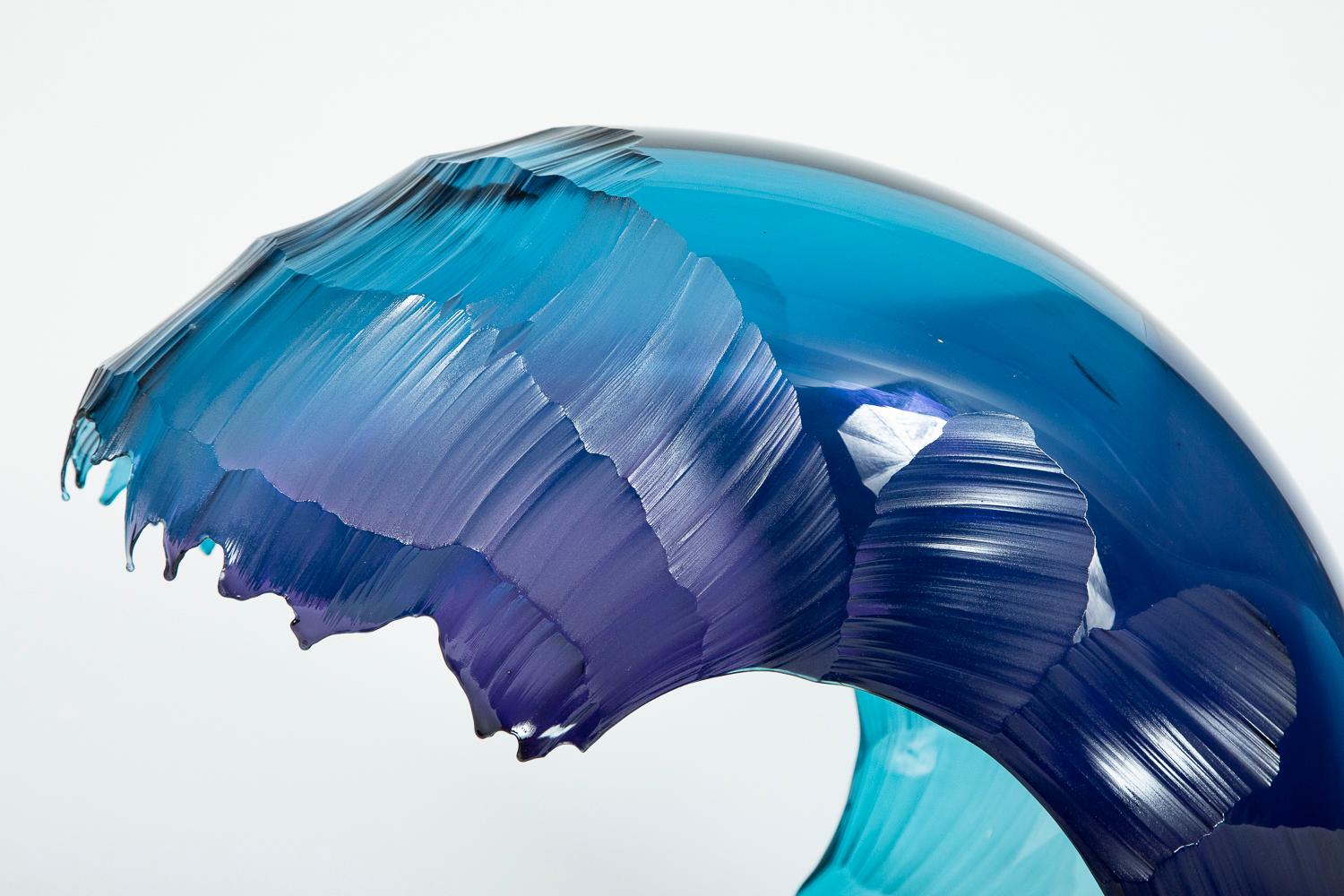 Uist Evening Storm glass sculpture by Graham Muir 3