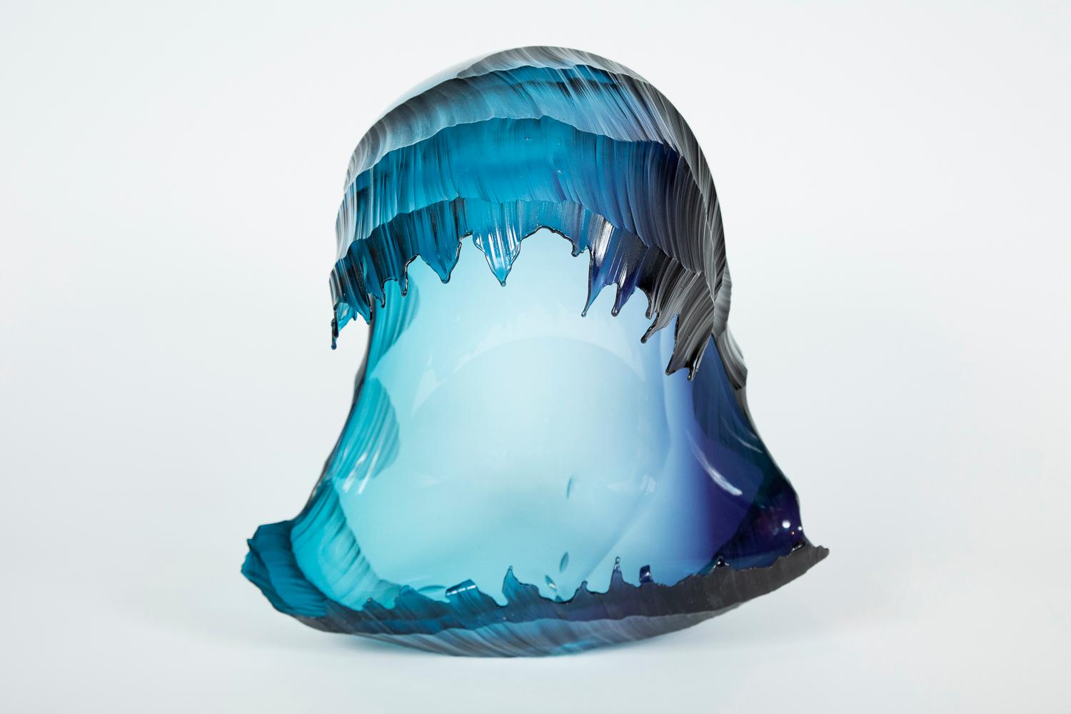 Uist Evening Storm glass sculpture by Graham Muir 5