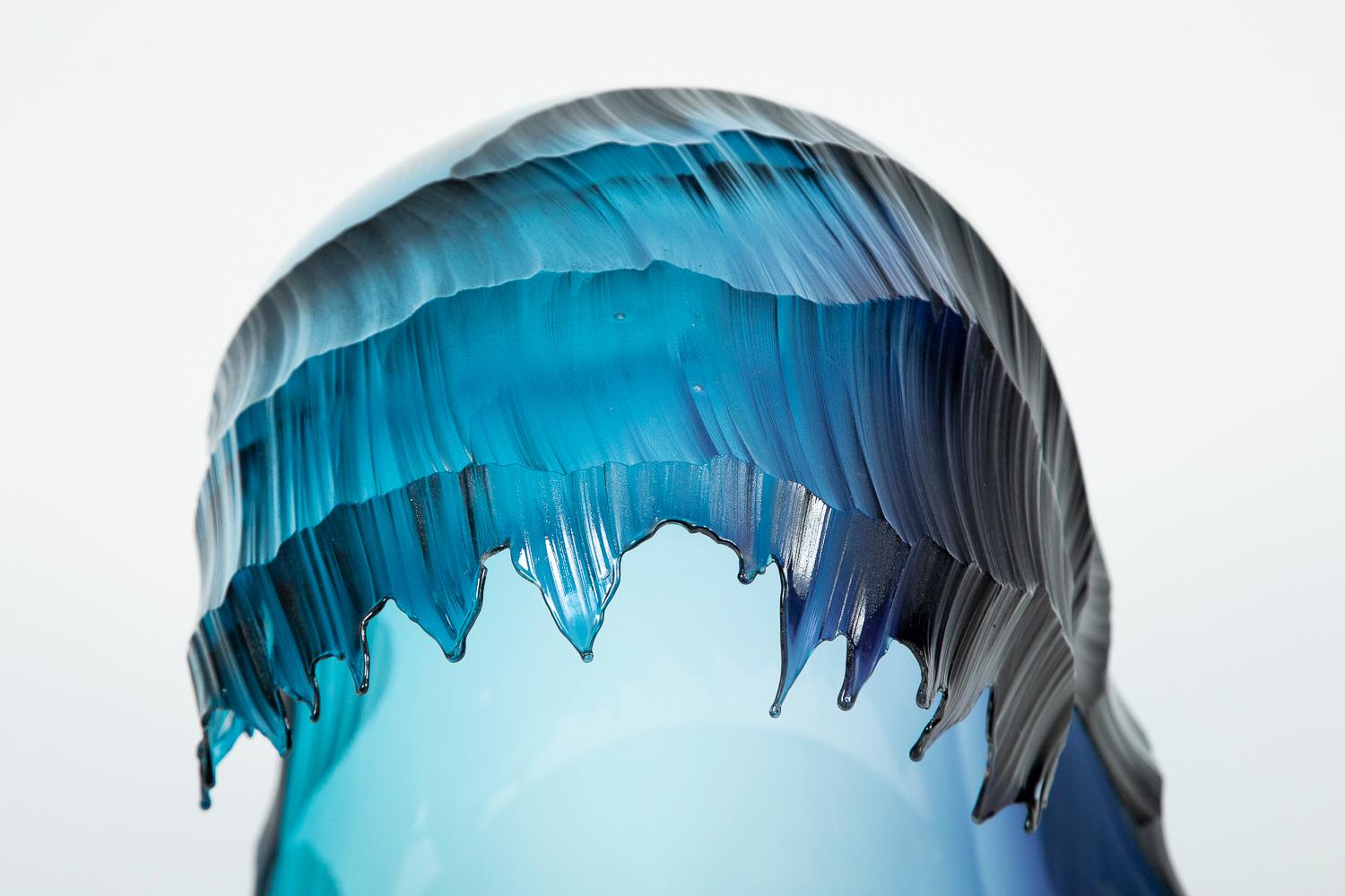 Uist Evening Storm glass sculpture by Graham Muir 6