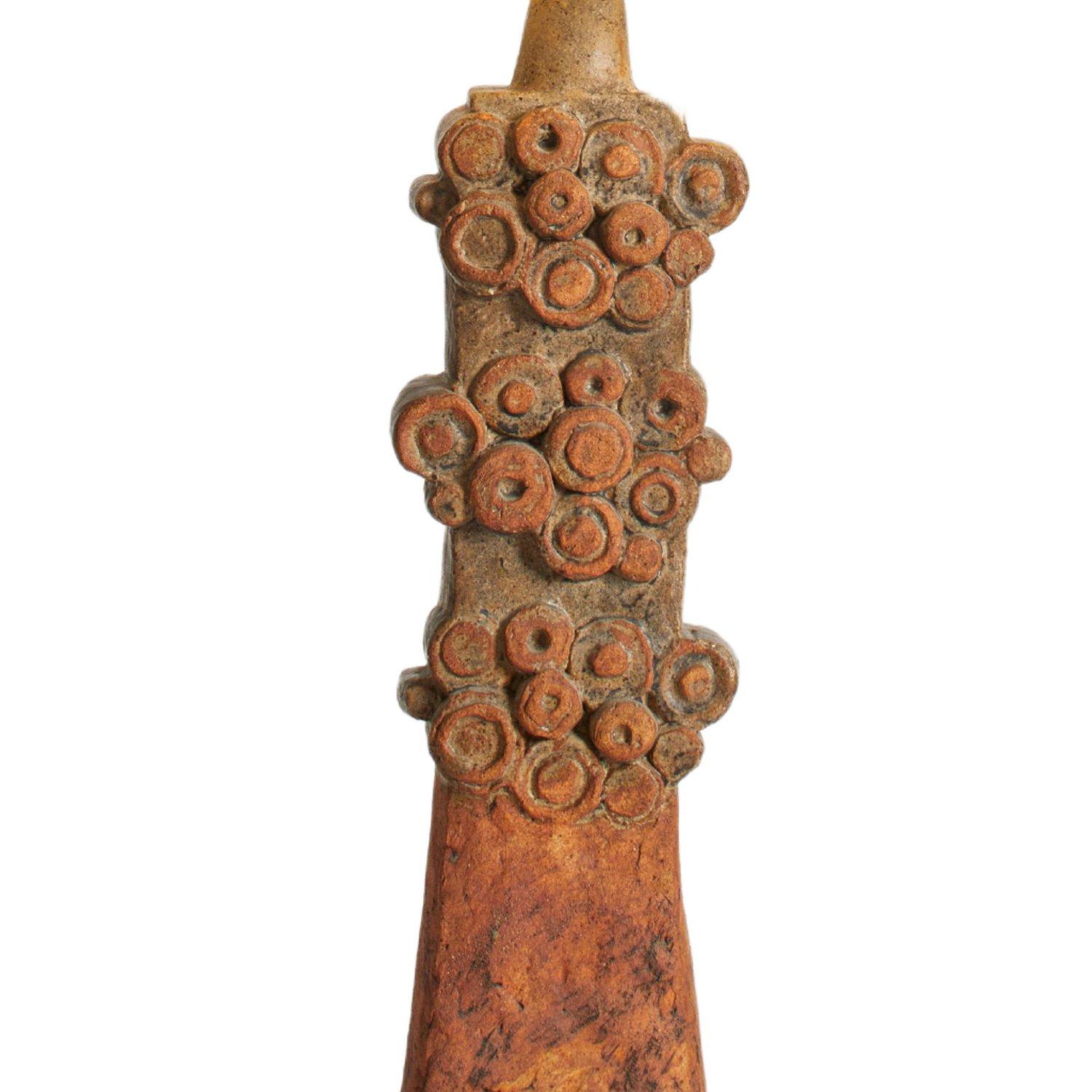 UK 1970's Large scale Rooke totem pottery lamp