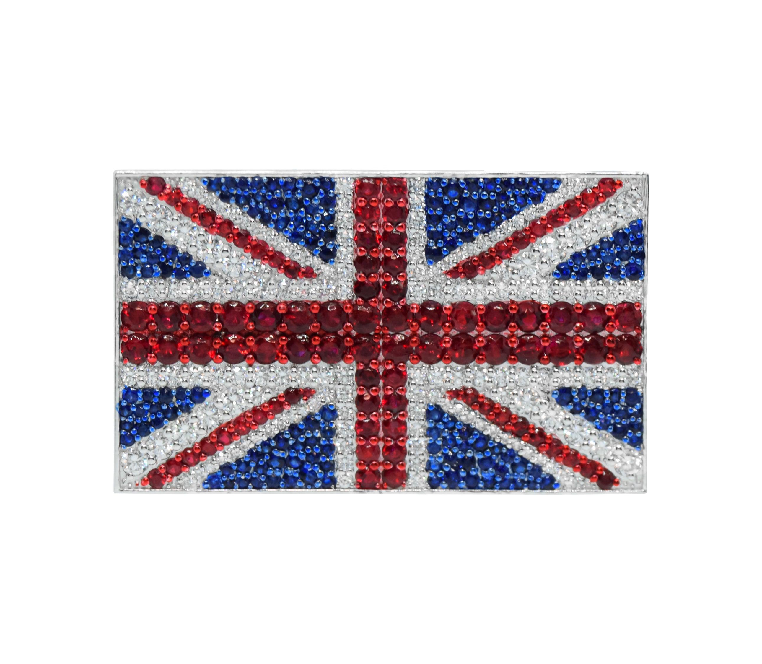 UK Flagge personalisierte Tasche Bijoux (Rundschliff) im Angebot