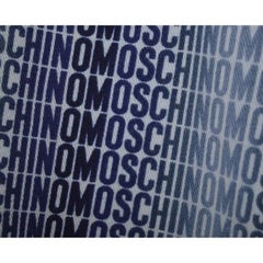 UK Garage Rave Vintage Moschino Spell Out White & Black Trousers jeans