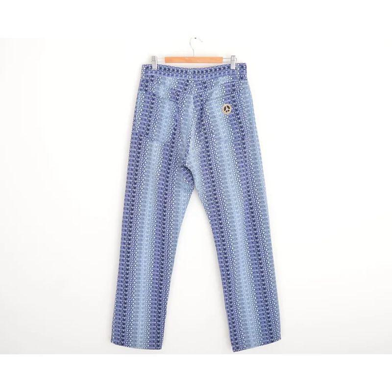 Purple UK Garage Rave Vintage Moschino Spell Out White & Black Trousers jeans For Sale
