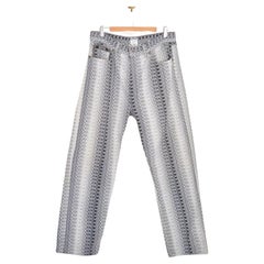 UK Garage Rave Vintage Moschino Spell Out White & Black Trousers jeans