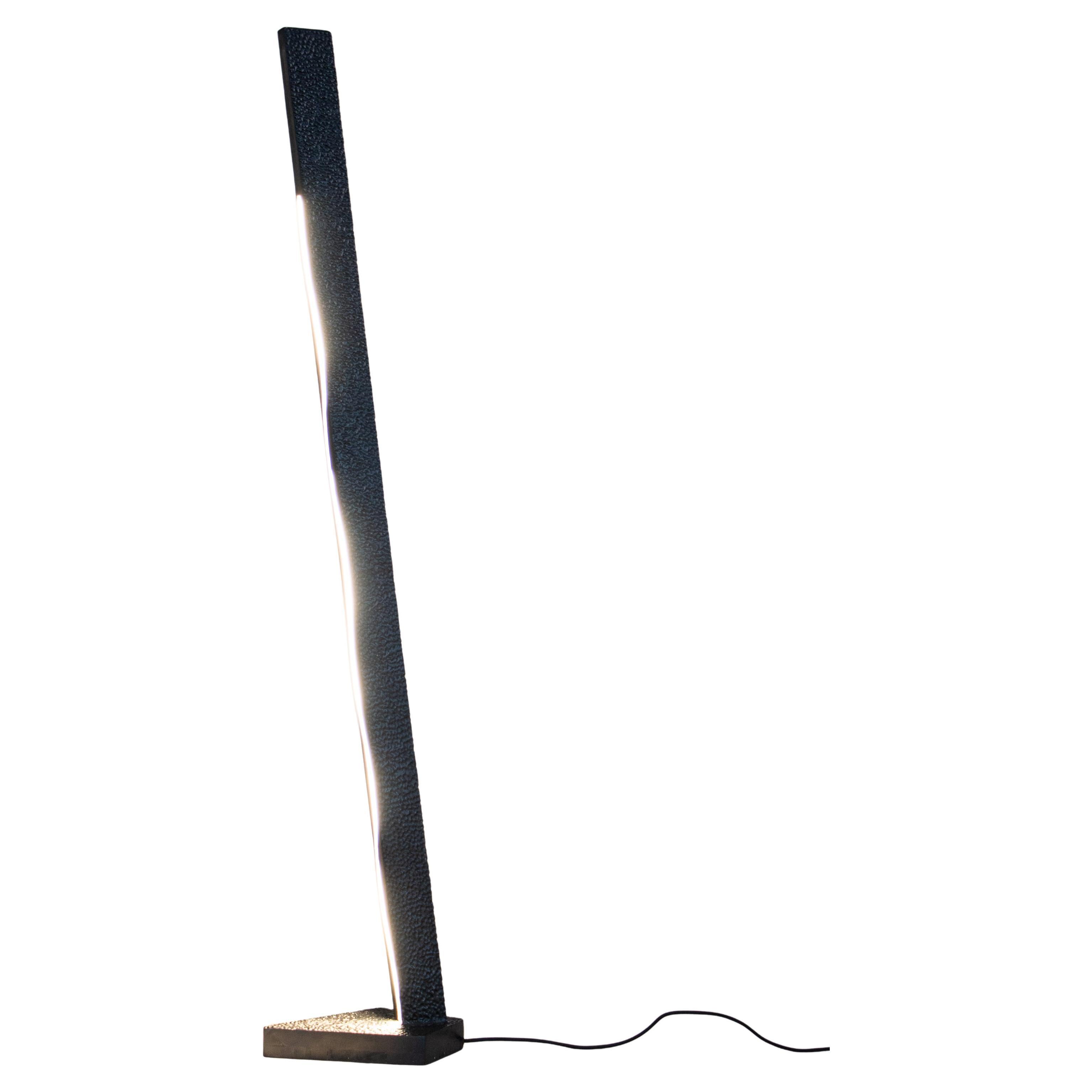 UK Handcrafted Mid-Century Modern Wooden Floor Lamp, Sculptural Lighting FORTUNA