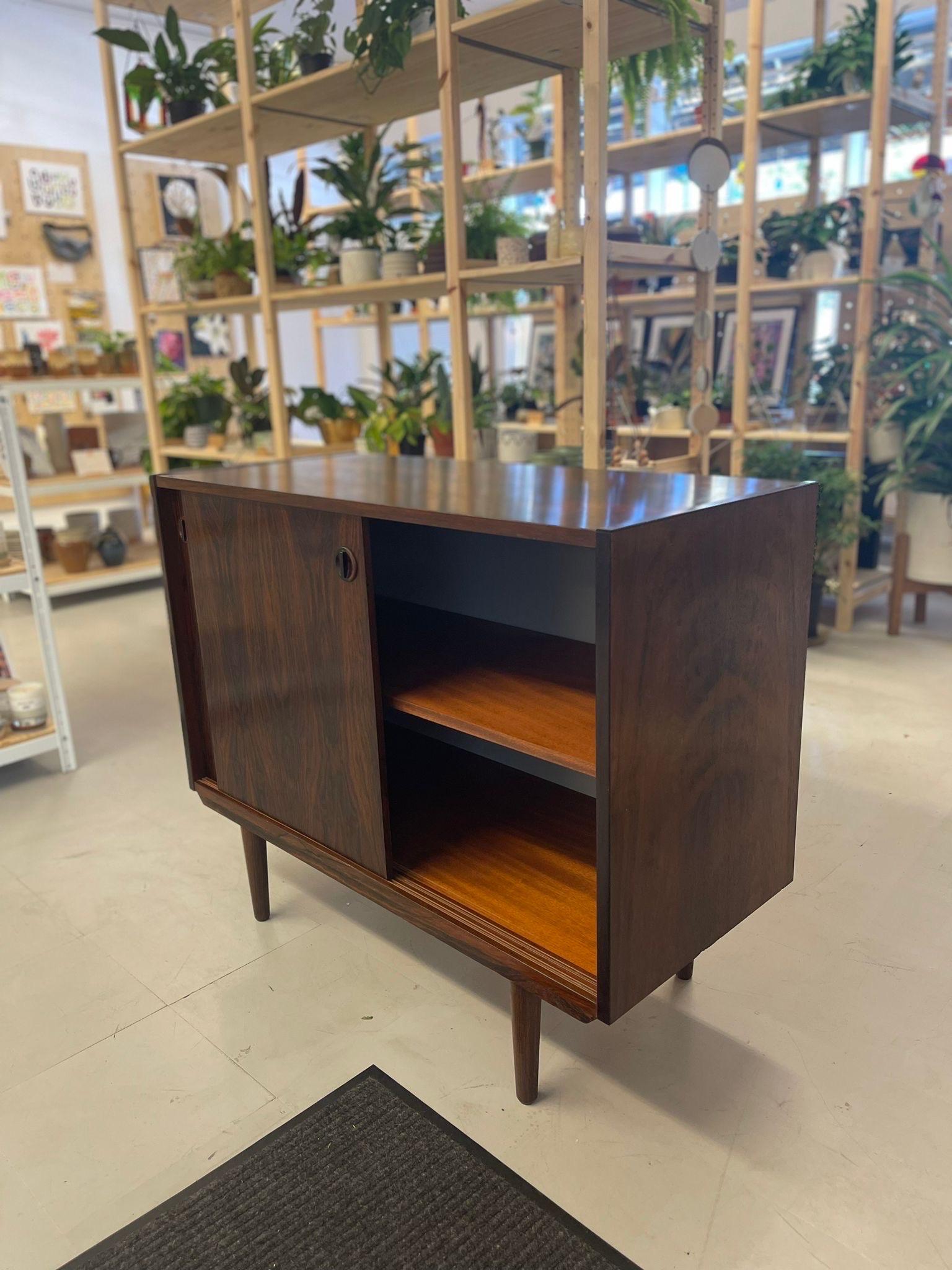 Uk Imported Vintage Danish Modern Style Rosewood Cabinet For Sale 1